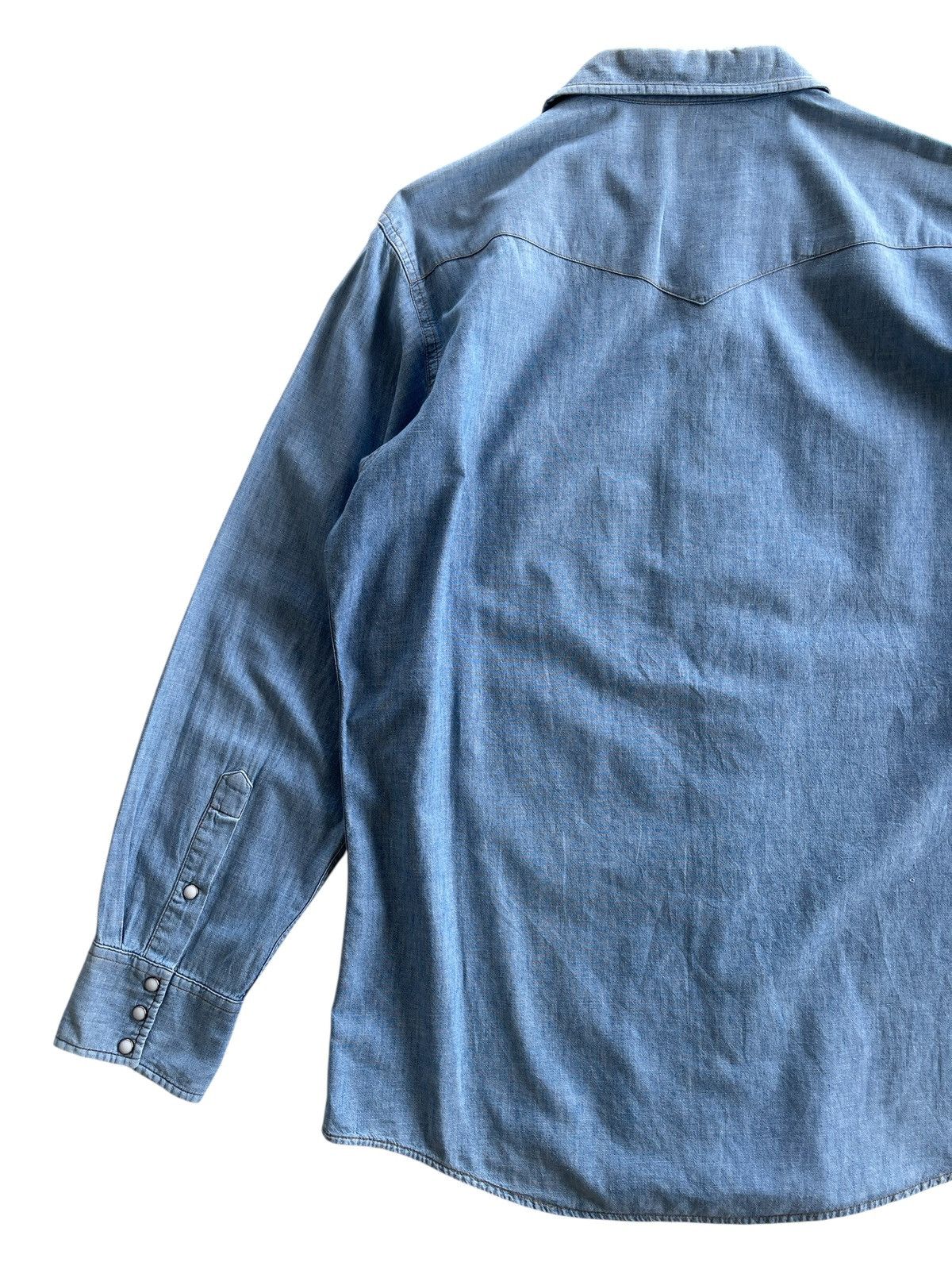Levi's Vintage Clothing Levis Orange Tab Western Denim Shirt Size US L / EU 52-54 / 3 - 4 Thumbnail