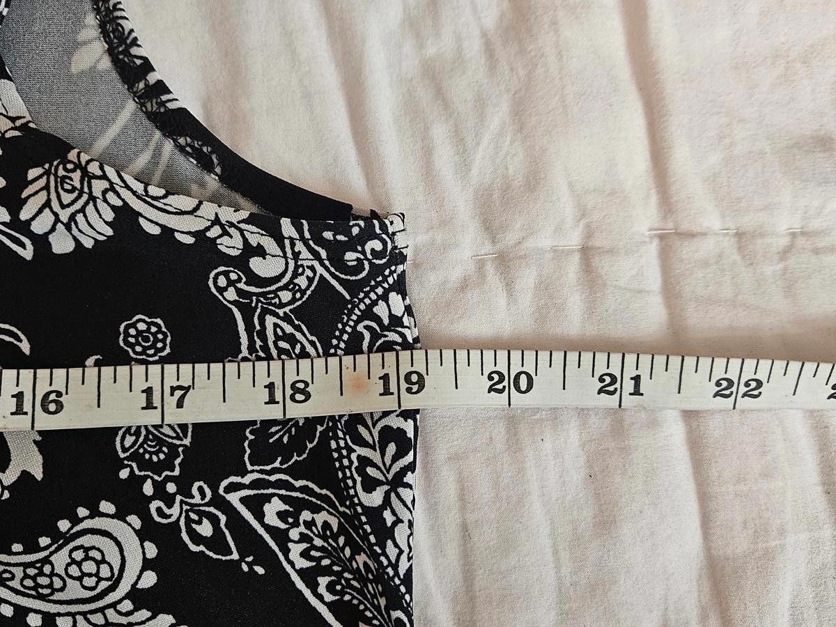 Designer Black & White Floral Maxi Dress Size L / US 10 / IT 46 - 6 Thumbnail