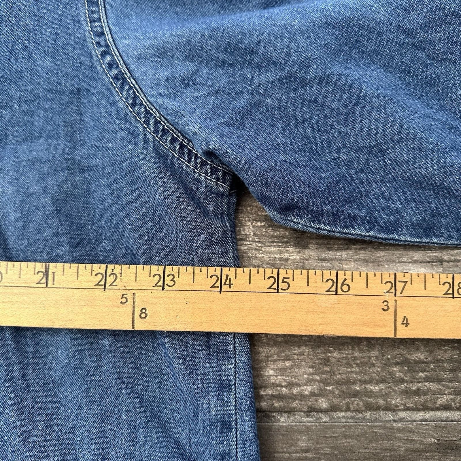 Disney VTG DISNEY WINNIE THE POOH BLUE DENIM JEAN SHIRT BUTTON UP E Size XL / US 12-14 / IT 48-50 - 4 Thumbnail