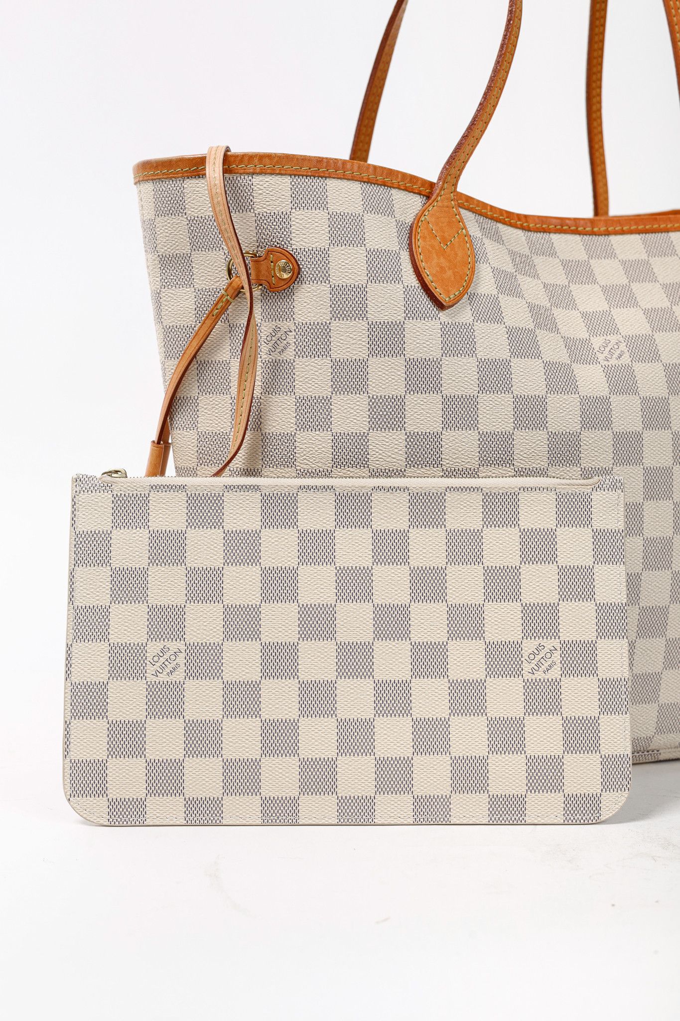 Louis Vuitton Louis Vuitton Neverfull MM Damier Azur Canvas Tote Size ONE SIZE - 6 Thumbnail