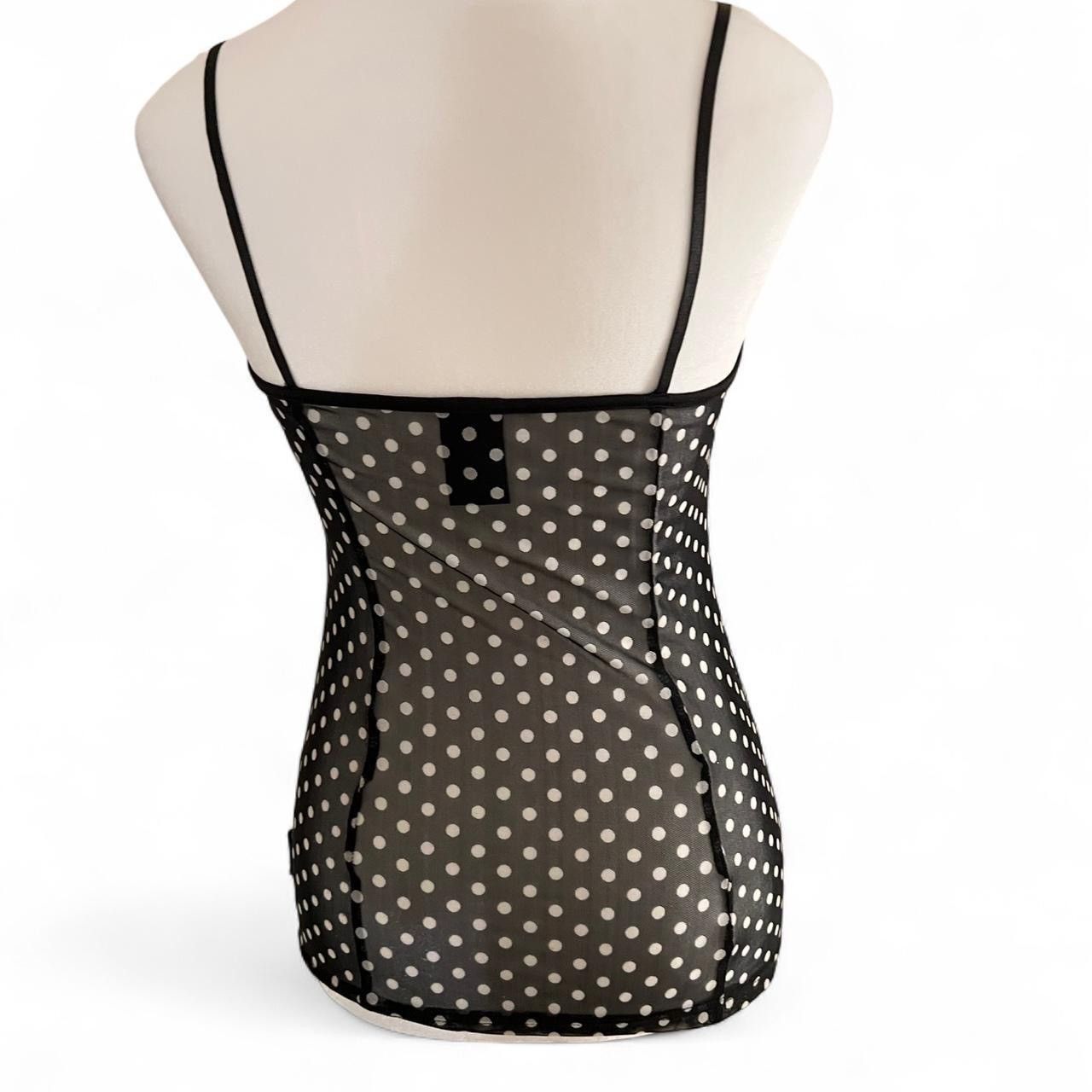 Other Ozz oneste polka dot ruffle mesh cami top Size ONE SIZE - 2 Thumbnail