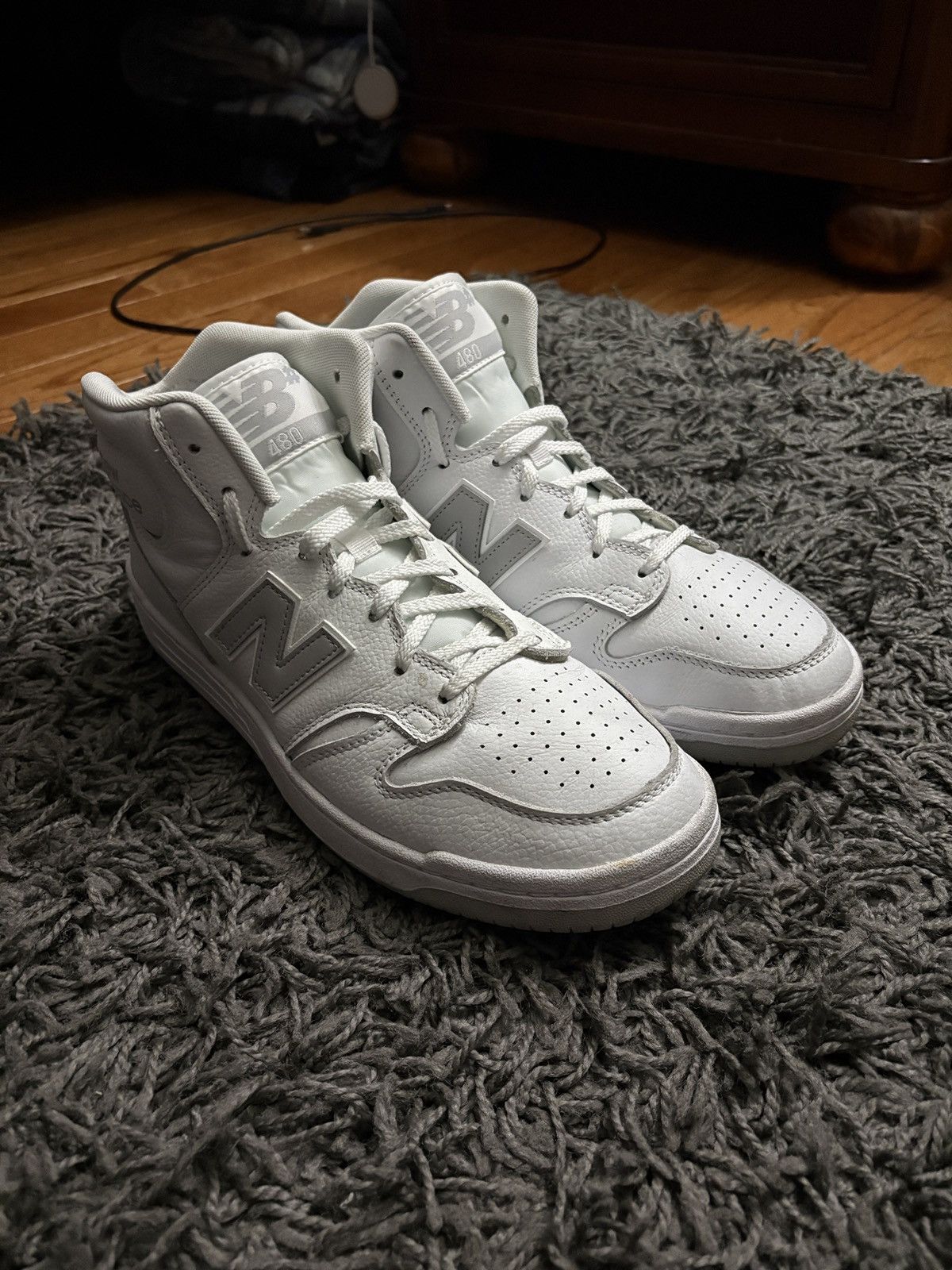 New Balance New Balance Numeric 480 High White/Grey Size US 10 / EU 43 - 1 Thumbnail