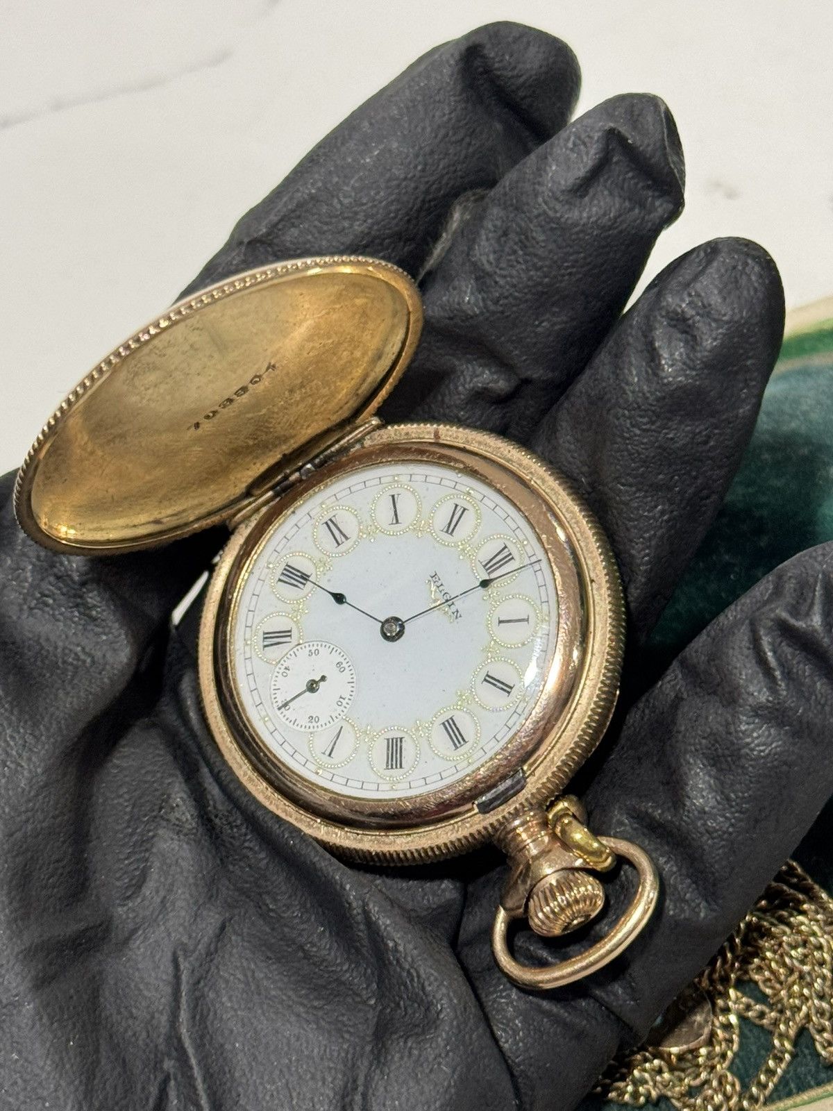 Elgin National Watch Company Vintage 1890s Elgin Gold Filled Pocket Watch Size ONE SIZE - 10 Thumbnail