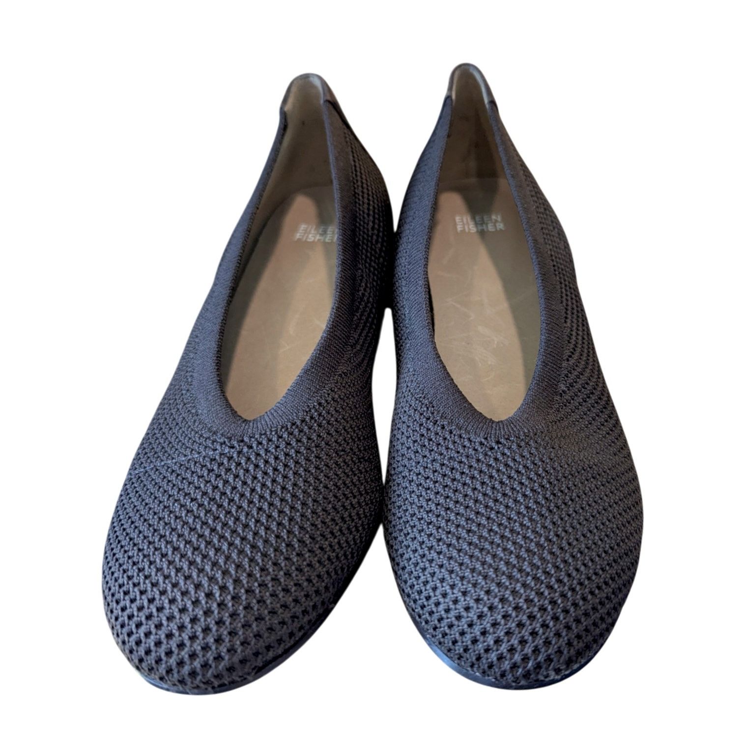 Eileen Fisher Eileen Fisher Leather Chocolate UNA Stretch Knit Ballet Flat Size US 9.5 / IT 39.5 - 7 Thumbnail