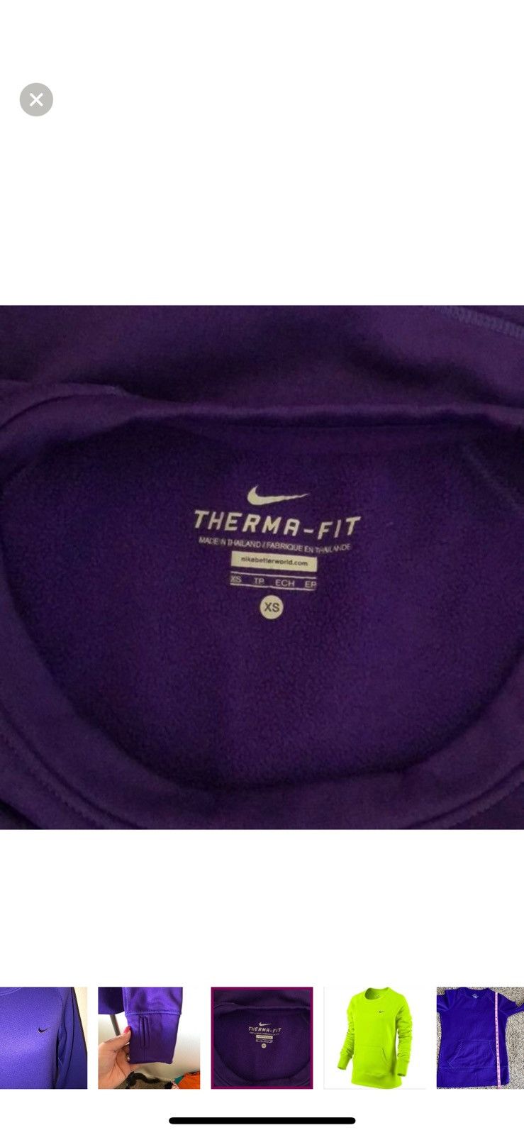 Nike Nike XS therma fit pullover purple crewneck sweatshirt Size XS / US 0-2 / IT 36-38 - 3 Thumbnail