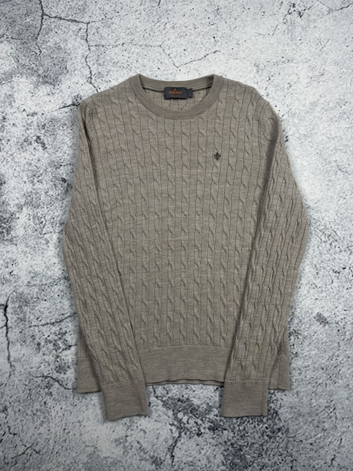 Morris Morris Stockholm M Merino Wool Cable Knit Sweater luxury egv Size US M / EU 48-50 / 2 - 2 Thumbnail