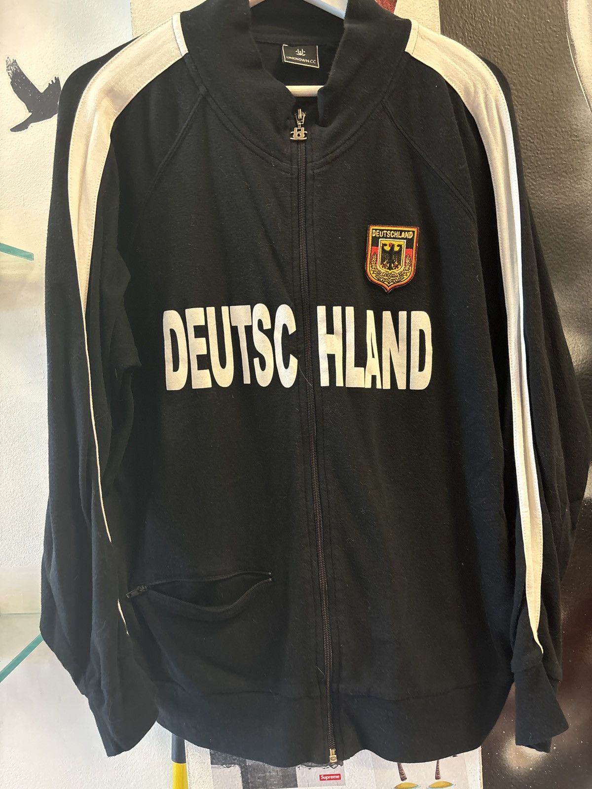 Vintage Deutschland German Zip up sweater Size US XL / EU 56 / 4 - 1 Thumbnail