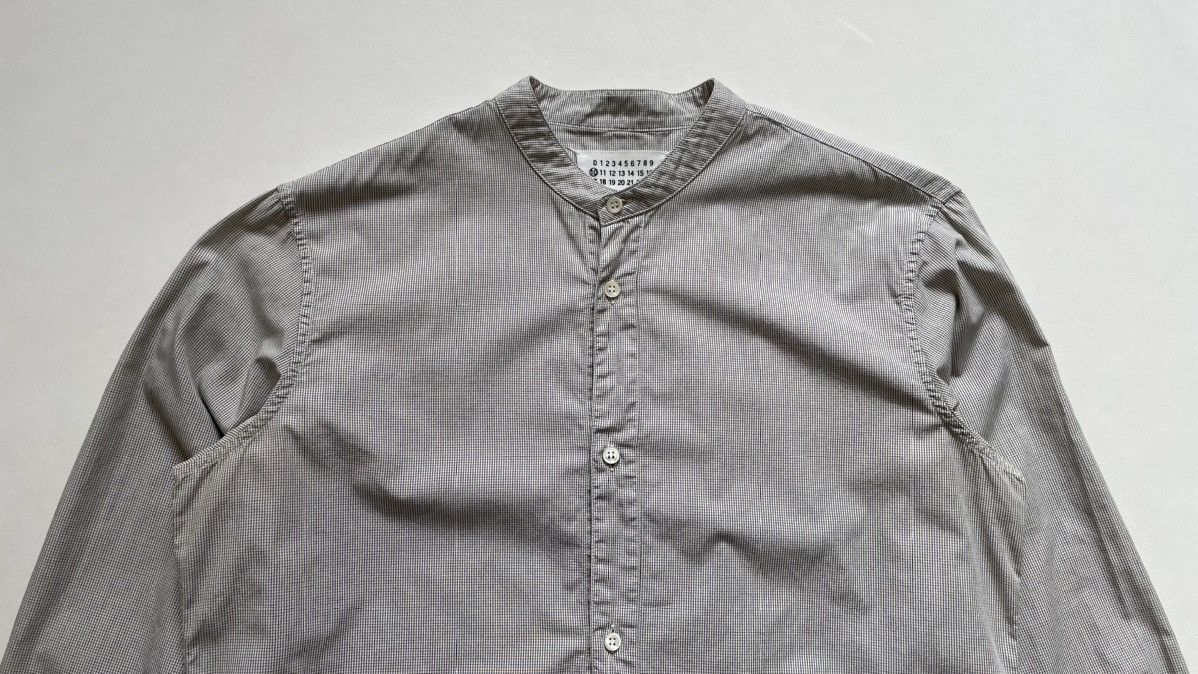 Maison Margiela S/S 04 Collarless Grid Check Shirt Size US M / EU 48-50 / 2 - 3 Thumbnail