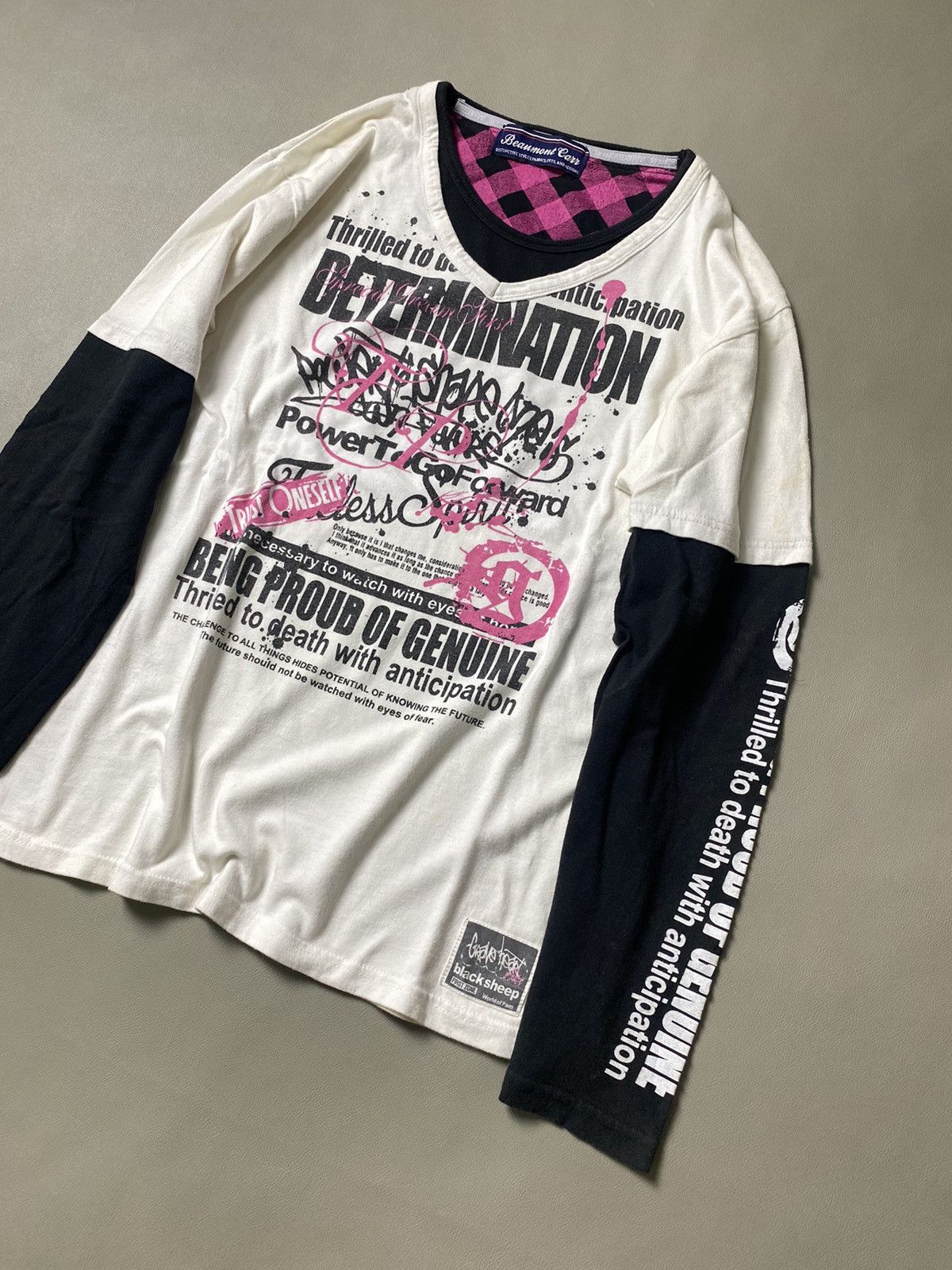 If Six Was Nine × Japanese Brand × Le Grande Bleu (L.G.B.) Beaumont Carr Poem Doublelayer Longsleeve Size US L / EU 52-54 / 3 - 3 Thumbnail