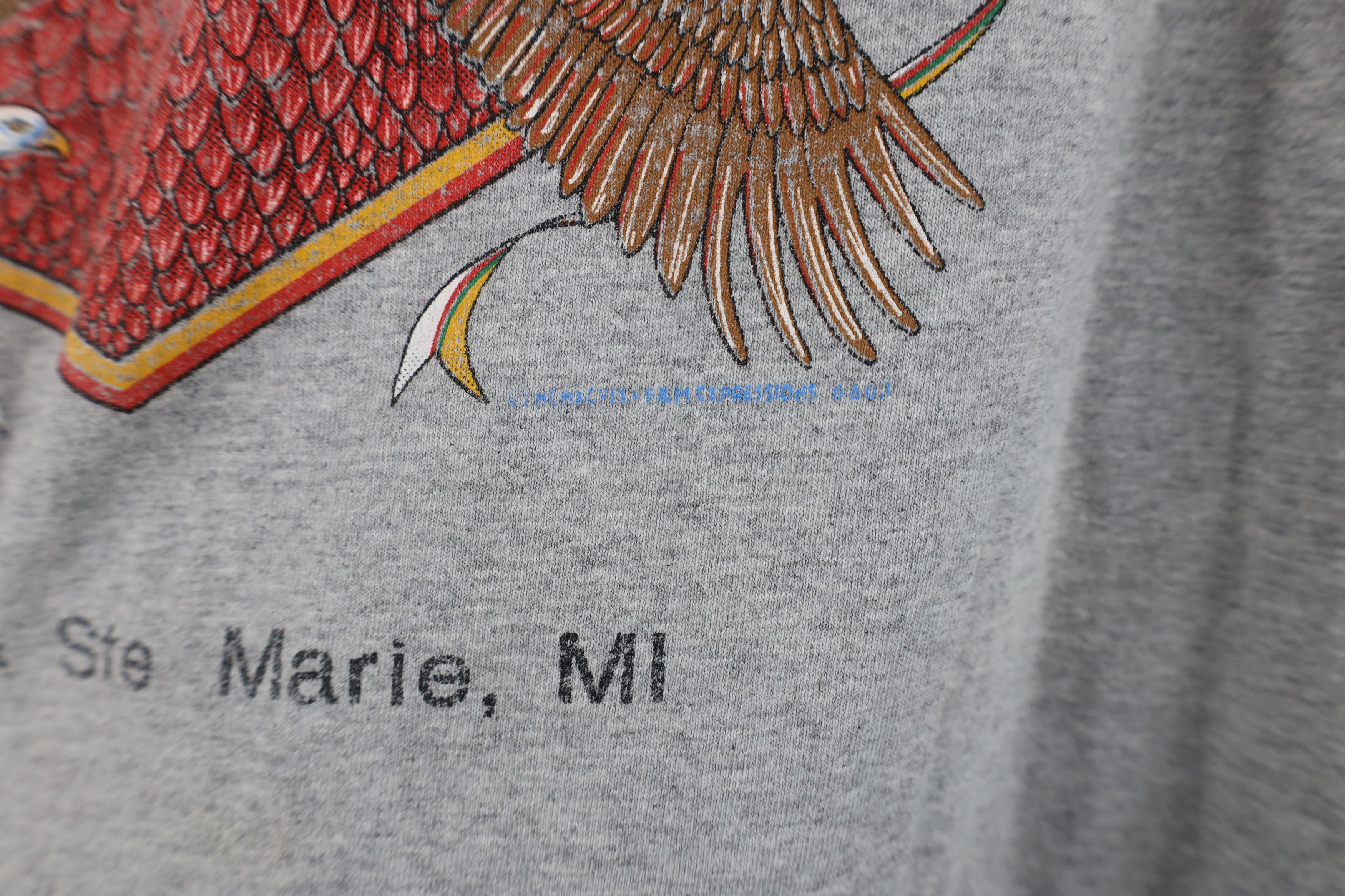 Vintage Vintage 90s Streetwear American Bald Eagle T-Shirt USA Size US XXL / EU 58 / 5 - 6 Thumbnail