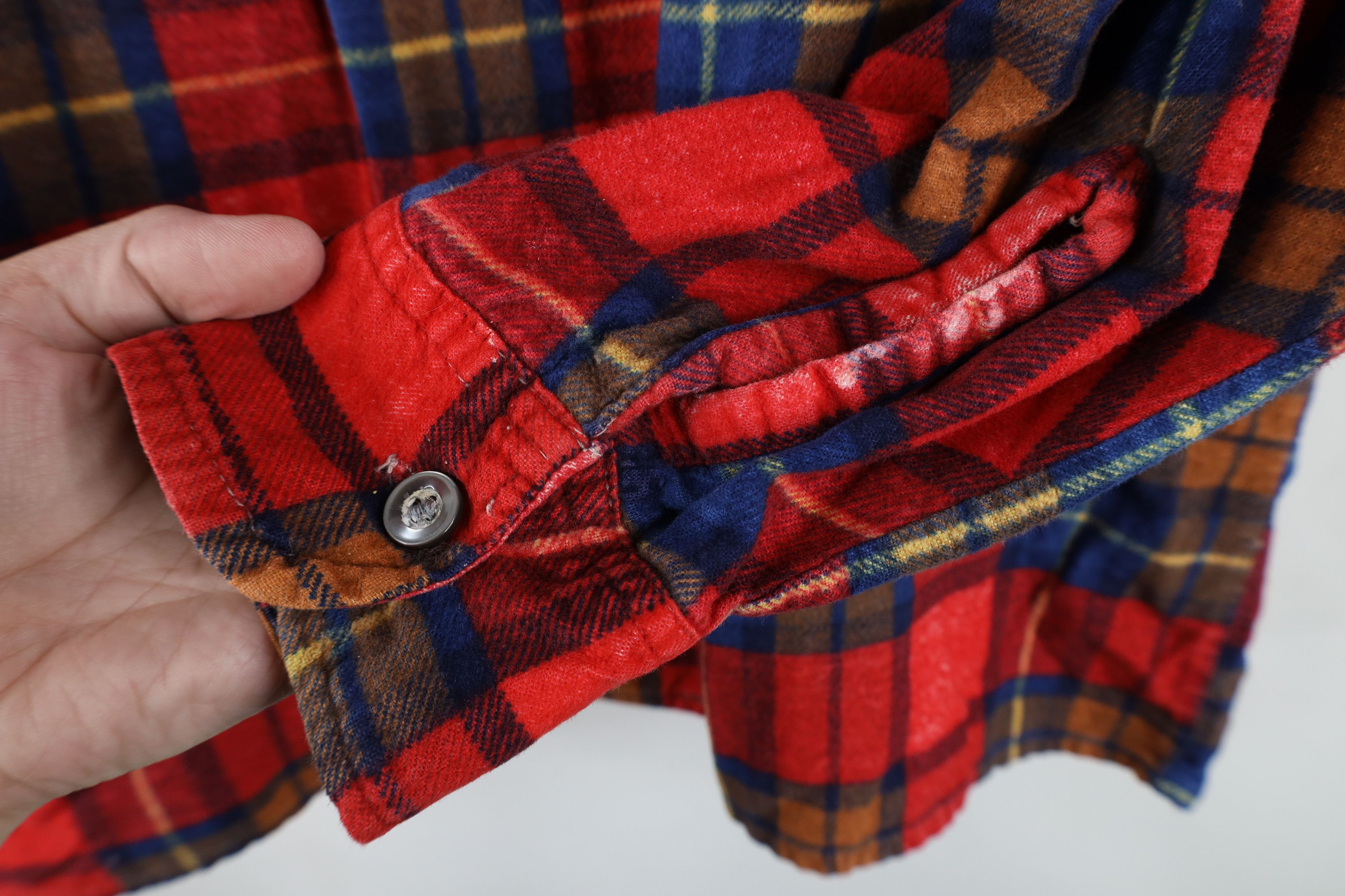 Vintage Vintage 60s 70s Streetwear Collared Button Shirt Plaid Size US S / EU 44-46 / 1 - 4 Thumbnail