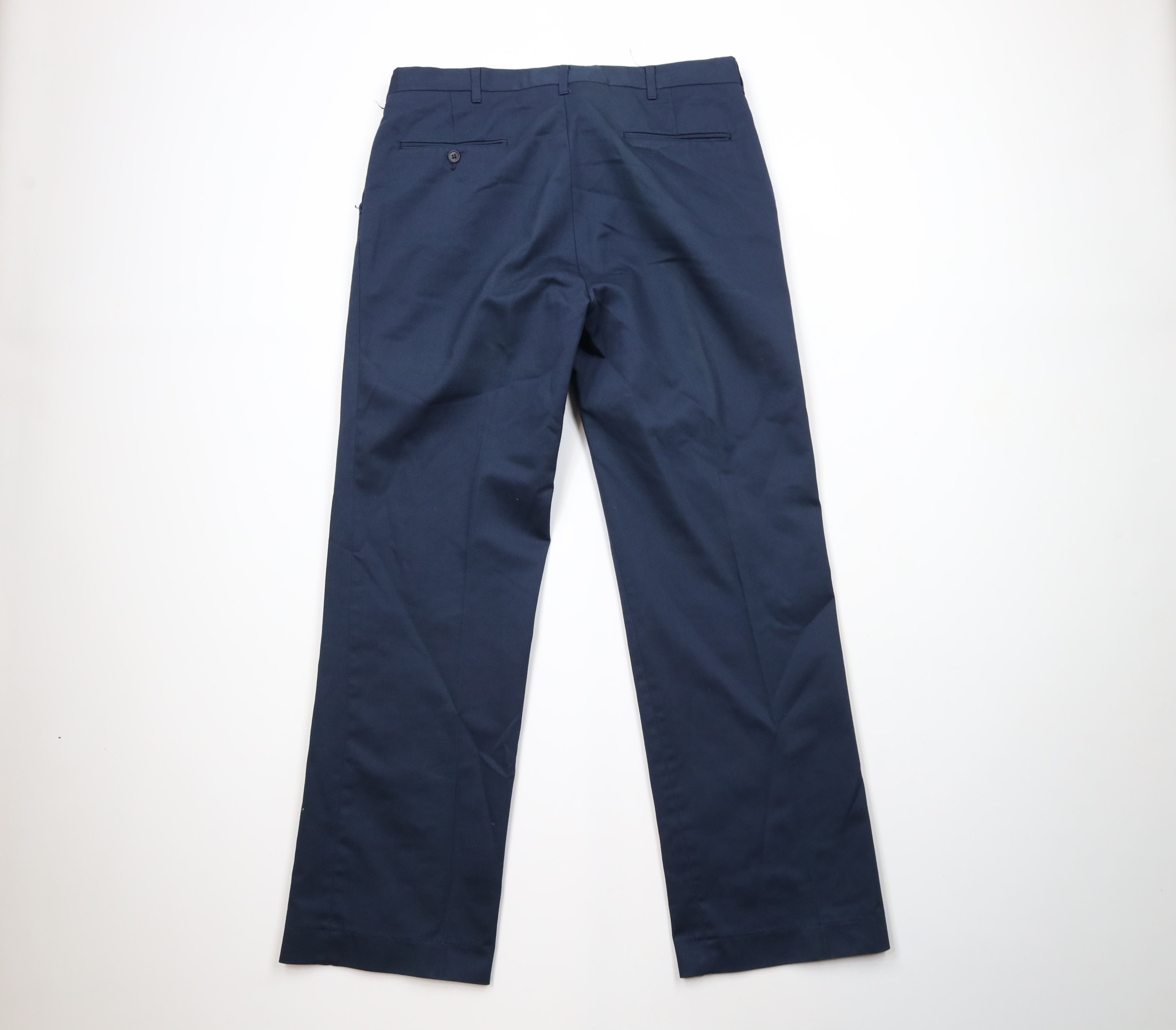 Vintage Vintage 70s Streetwear Flared Wide Leg Chino Pants Blue USA Size US 36 / EU 52 - 9 Thumbnail