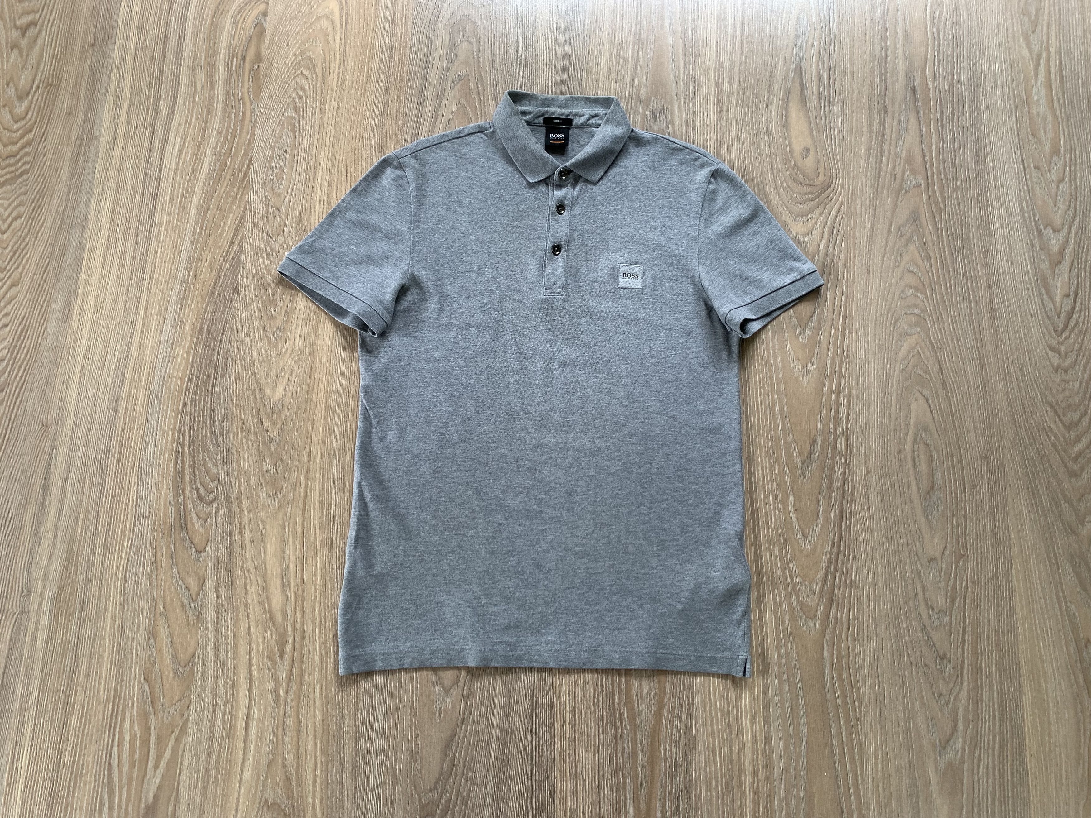 Hugo Boss Hugo Boss Orange Slim Fit Men Grey Polo T-Shirt Size US M / EU 48-50 / 2 - 1 Thumbnail