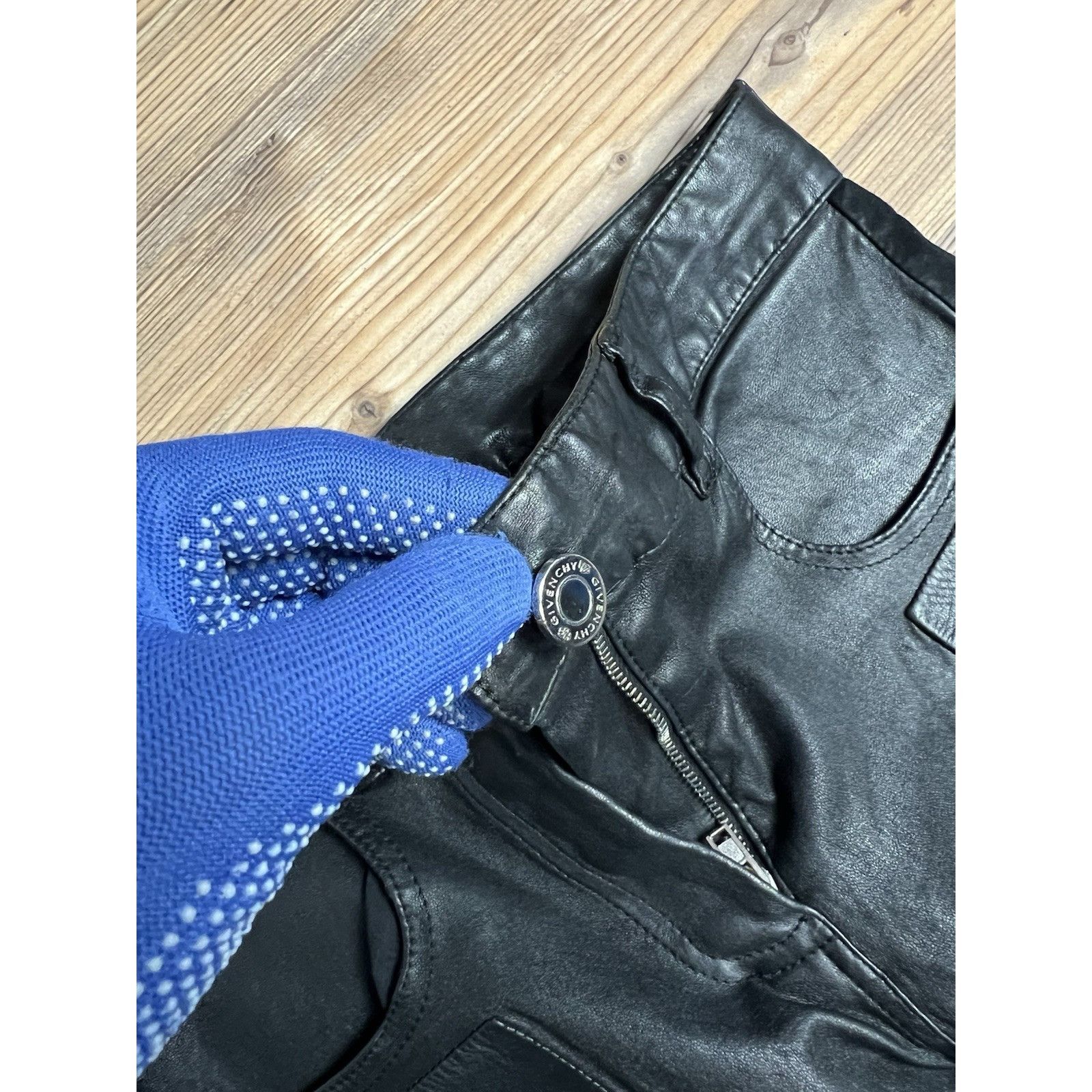 Givenchy MINT! Givenchy Panel Leather Lambskin Suede Biker Racing Pan Size 25" / US 0 / IT 36 - 8 Thumbnail