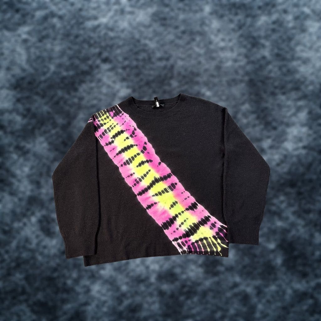 AQUA Aqua 100% Cashmere Sweater Women's M Black Pink Crewneck Long Sleeve Pullover Casual Knit Crew Neck Size M / US 6-8 / IT 42-44 - 1 Thumbnail