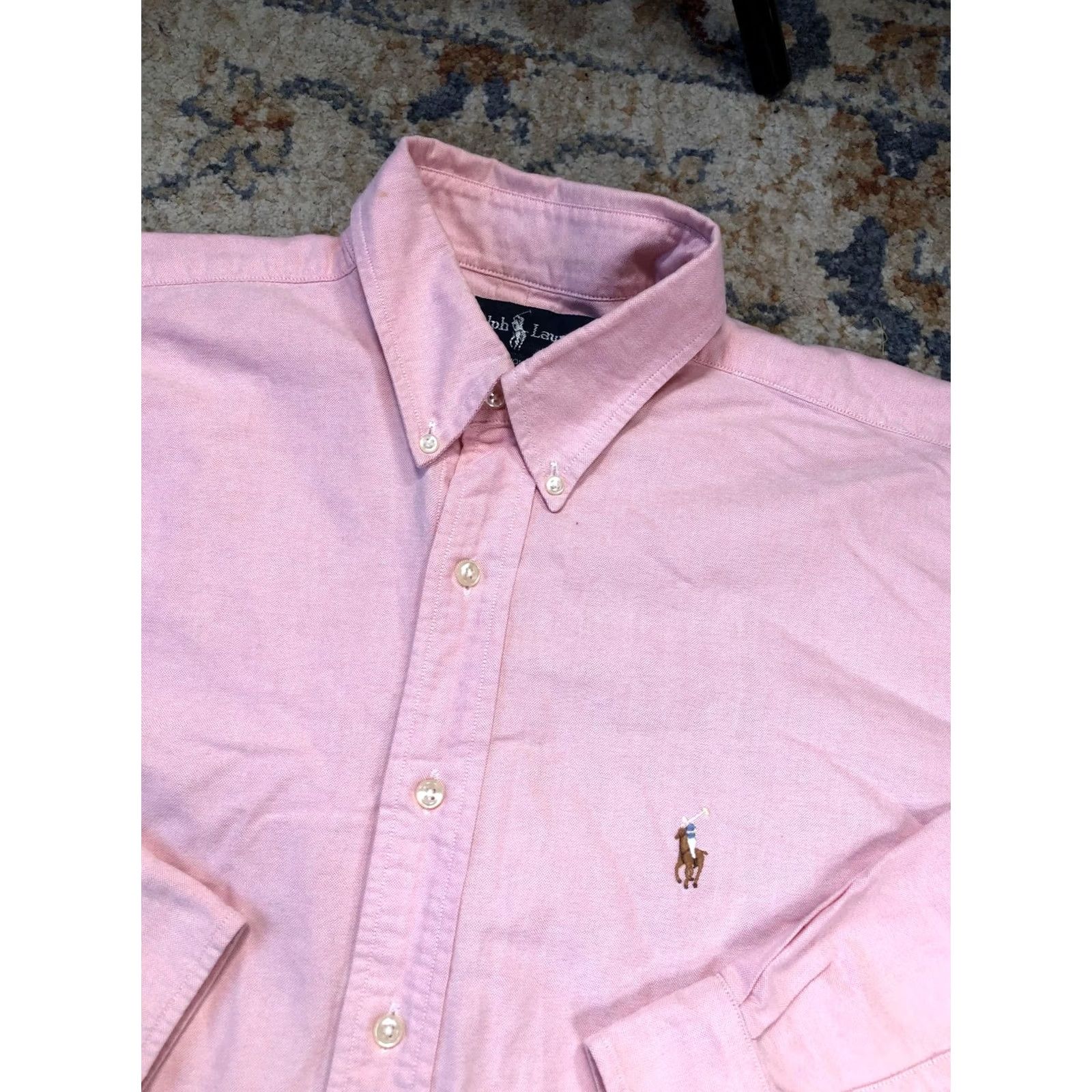 Ralph Lauren Ralph Lauren Shirt Mens Large Pink Oxford Long Sleeve Button Down Pony Logo Size US L / EU 52-54 / 3 - 7 Thumbnail
