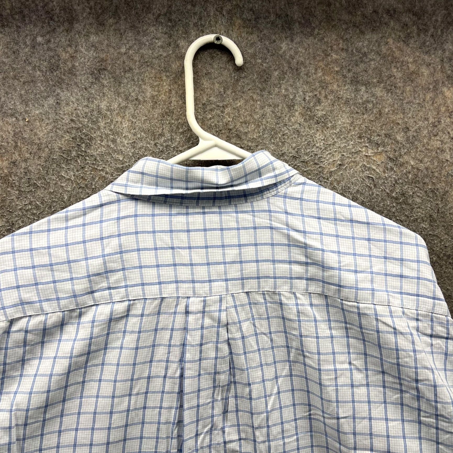 Brooks Brothers Brooks Brothers Dress Shirt Mens 2XL White Blue Check Button-Down USA Classic Shirt Mens 2XL White Check Pattern Button Down Collar Casual Business Size 48R - 7 Thumbnail