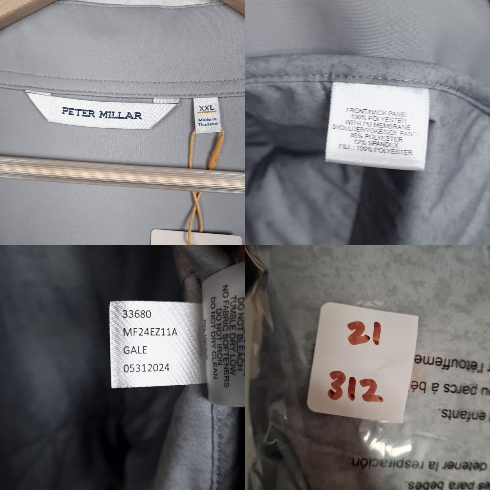 Peter Millar VINTAGE Peter Millar Fuse Vest Mens 2XL Gray Quilted BJ's Performance Golf Size US XXL / EU 58 / 5 - 10 Thumbnail
