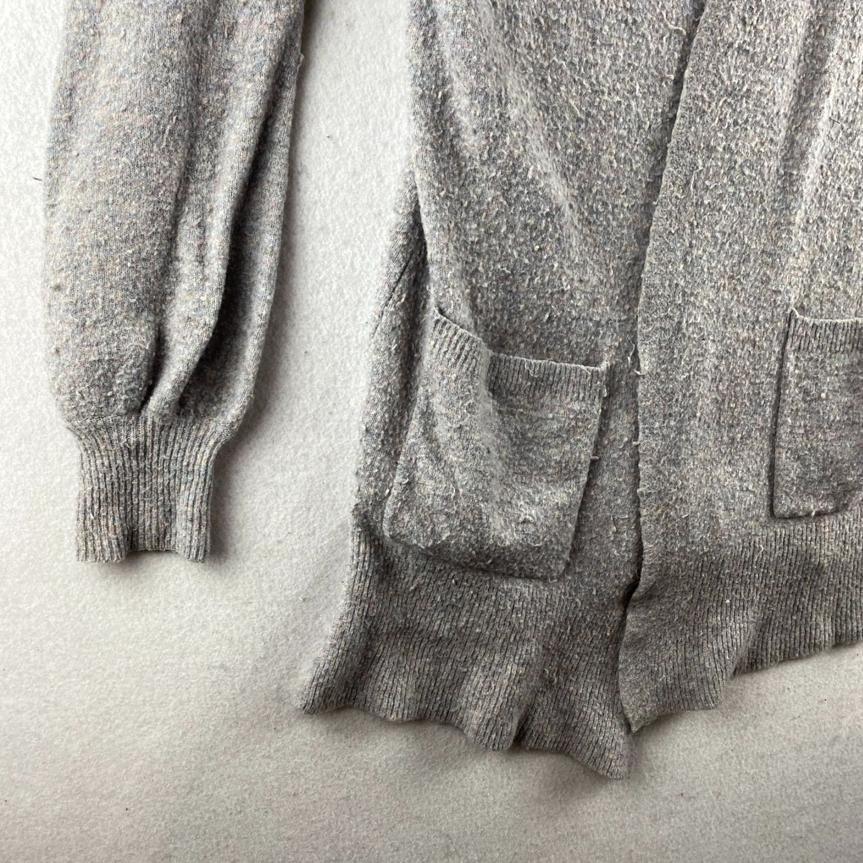 Madewell Madewell Cardigan Sweater Womens M Open Front Gray Alpaca Wool Blend Knit Contemp Casual Modern Size M / US 6-8 / IT 42-44 - 5 Thumbnail