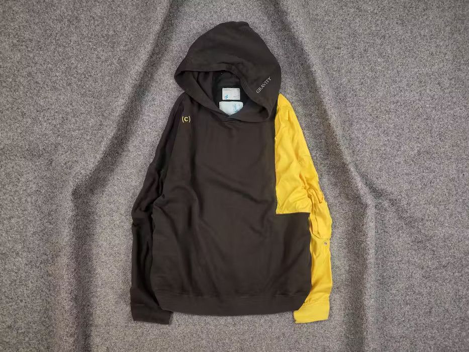 image of C2H4 18Ss - Design Dark Reconstructed Sleeve Hoodie in Dark Gray, Men's (Size Medium)