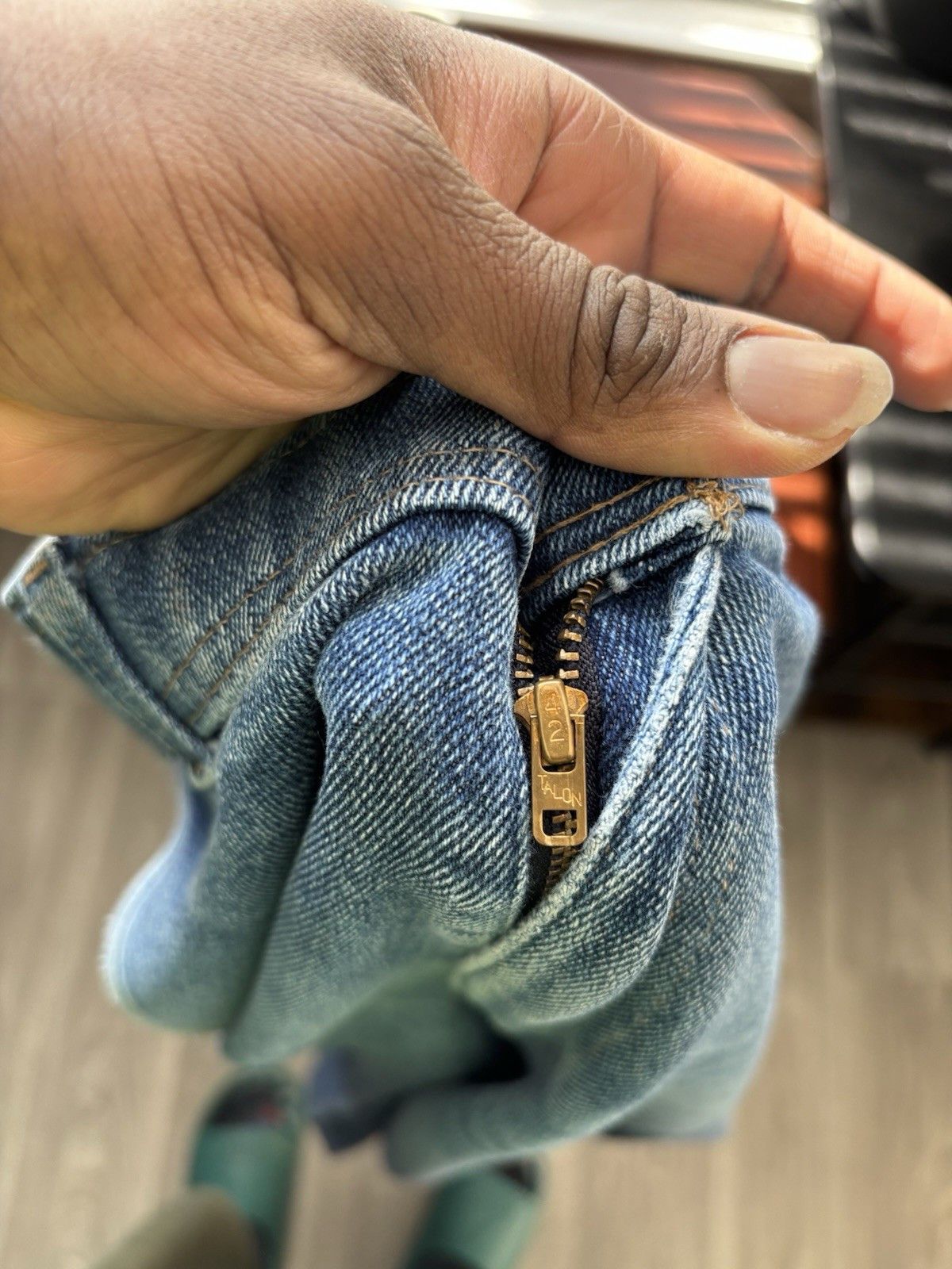 Levi's Vintage 60s/70s Levi’s Orange Tab Jeans 34x30 42 Talon Zip Size US 34 / EU 50 - 2 Thumbnail