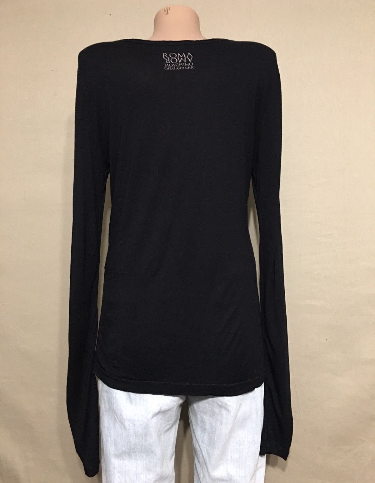 Moschino × Vintage Moschino Cheap and Chic Roma Logo Long Sleeve Top T-Shirt Size L / US 10 / IT 46 - 5 Thumbnail