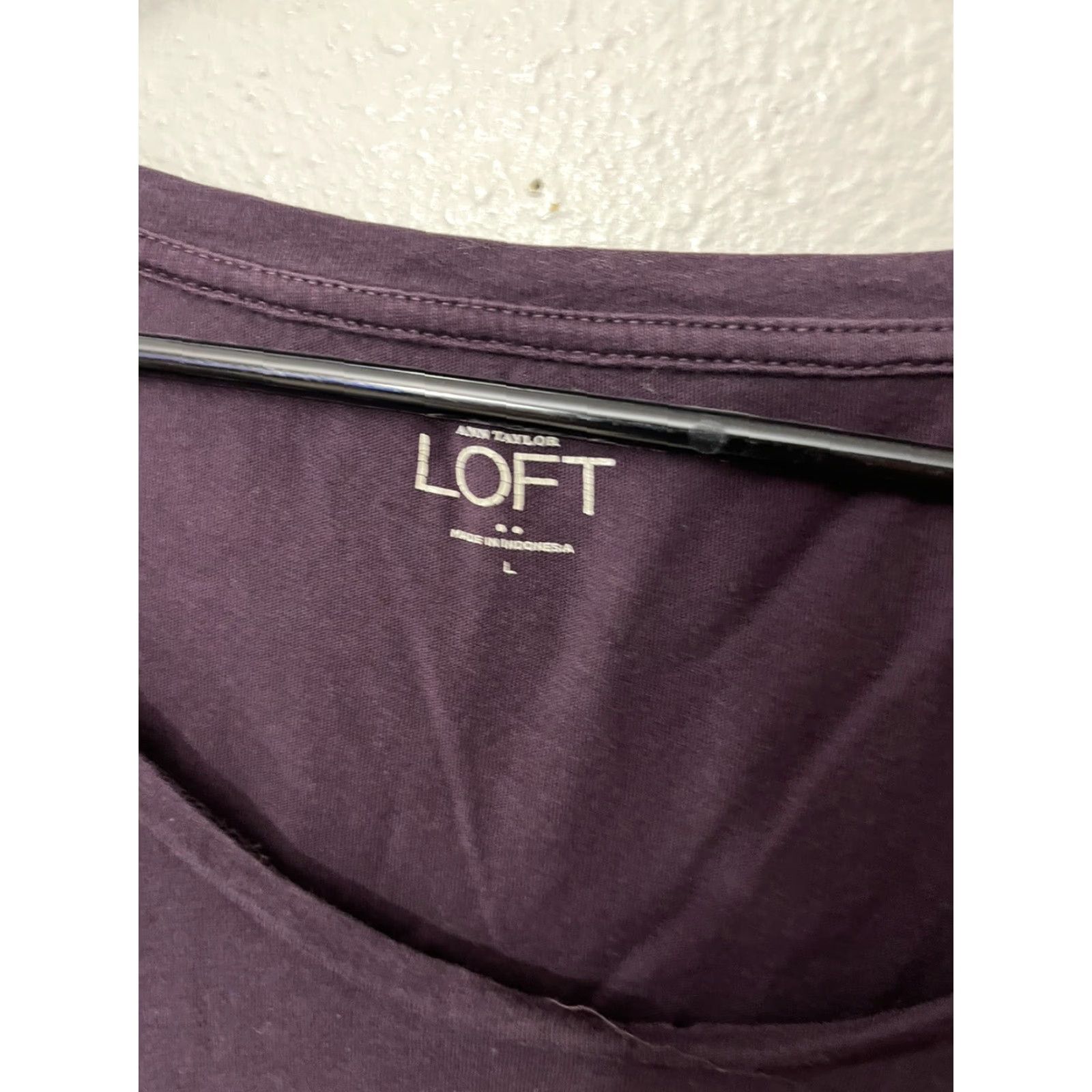 Loft VINTAGE LOFT Burgundy Long Sleeve Sweater Women Large Casual Oversized Crew Size L / US 10 / IT 46 - 3 Thumbnail