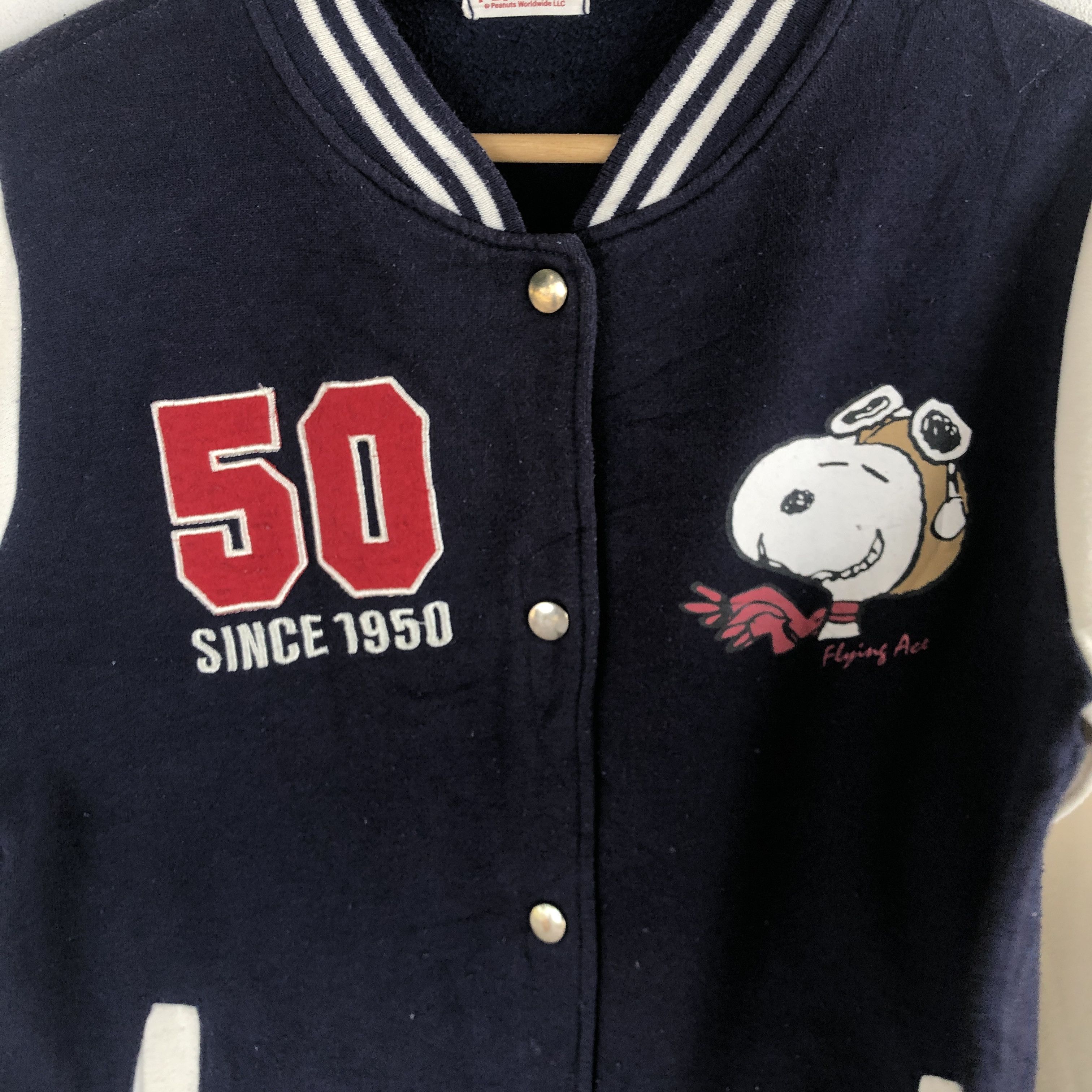 Japanese Brand × Vintage Vintage Y2K Peanut Flying Ace Varsity Sweater Sweatshirt Size XS / US 0-2 / IT 36-38 - 5 Thumbnail