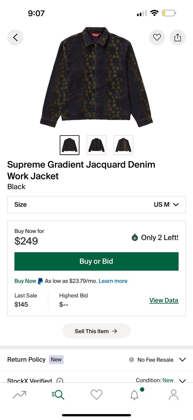 Supreme Supreme Gradient Jacquard Denim Work Jacket Size US M / EU 48-50 / 2 - 1 Thumbnail
