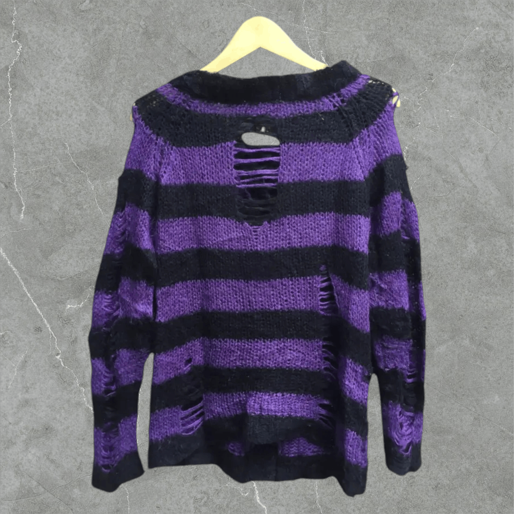 Japanese Brand ACDC RAG Grunge crazy distressed knit ifsixwasnine style Size US M / EU 48-50 / 2 - 2 Thumbnail
