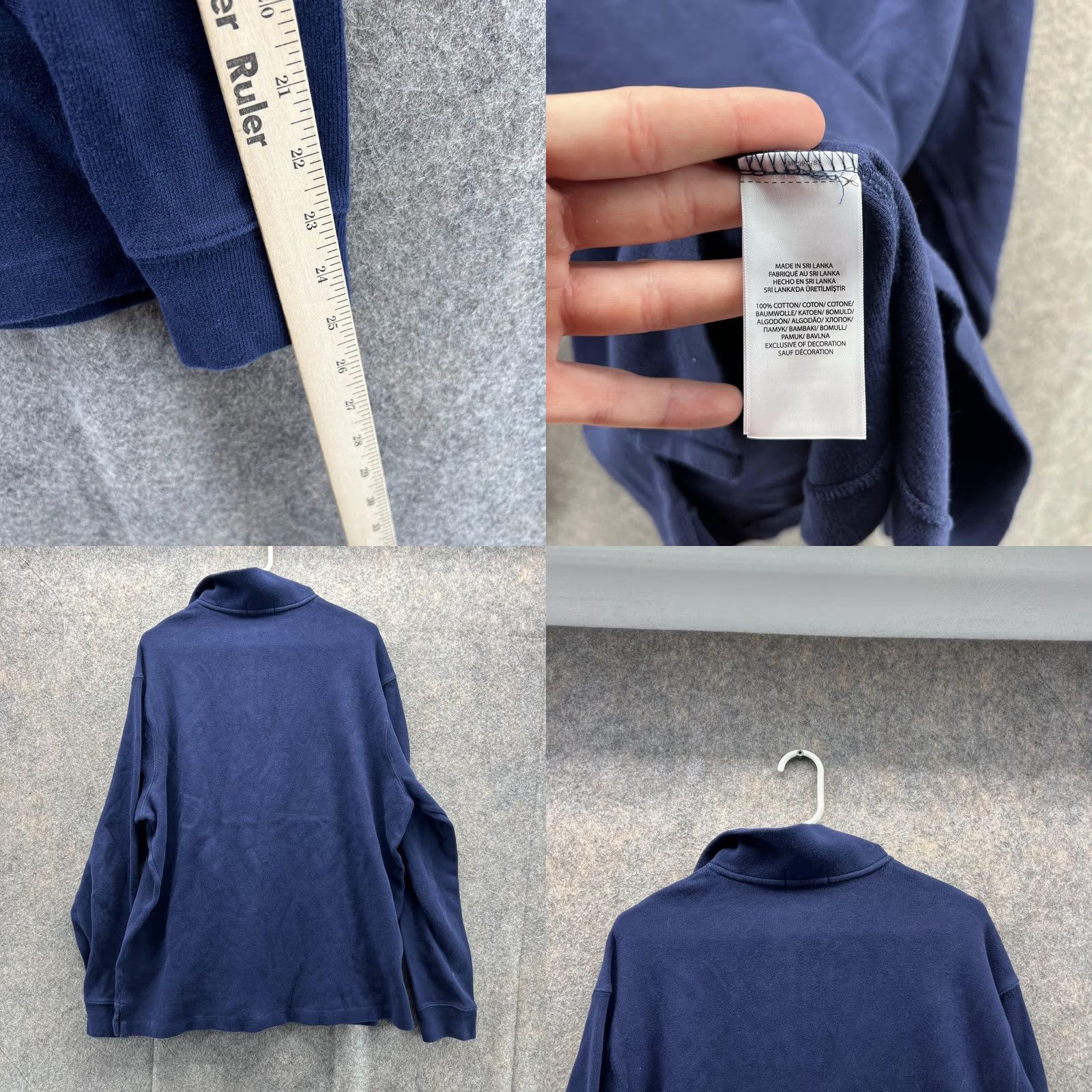 Polo Ralph Lauren Polo Ralph Lauren Sweater, Mens XL, Blue Navy Fleece Sweatshirt Pullover 1/4 Zip Pony Size US XL / EU 56 / 4 - 8 Thumbnail