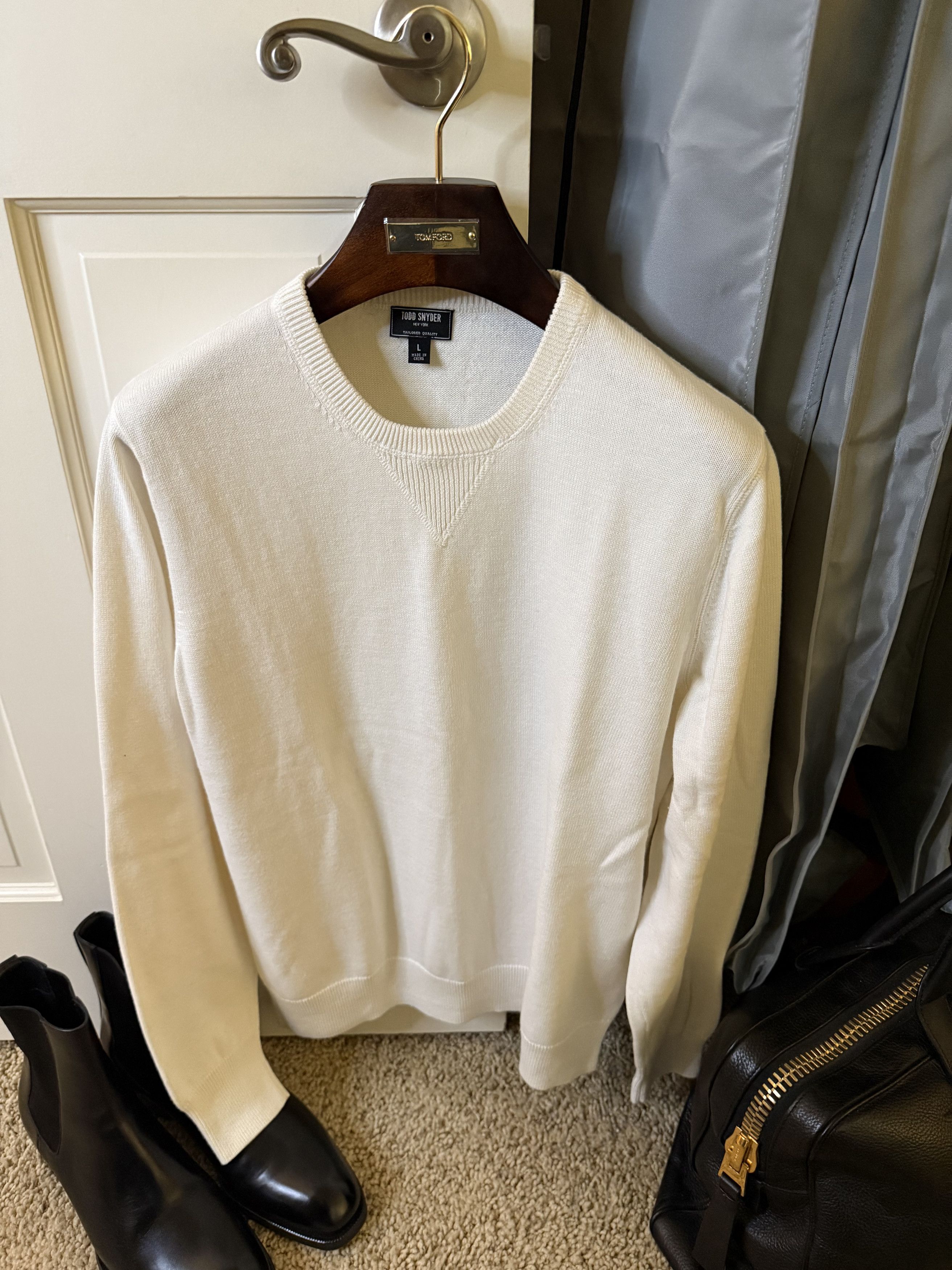 Todd Snyder Best Dressed Rare $250 w/tax Elevated Cotton Cashmere Knit Size US L / EU 52-54 / 3 - 2 Thumbnail