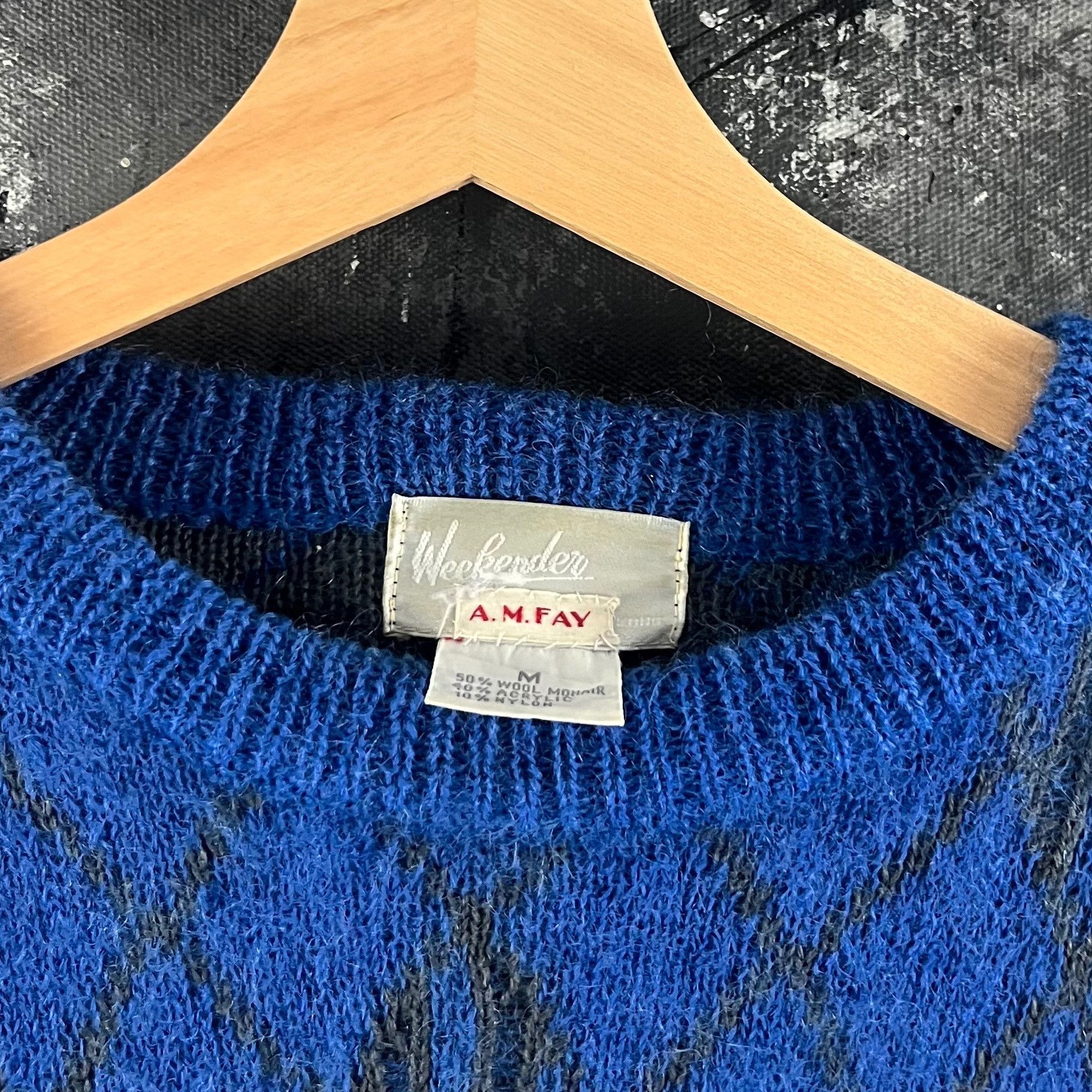 Vintage Vintage 80’s Geometric mohair sweater Size US M / EU 48-50 / 2 - 3 Thumbnail