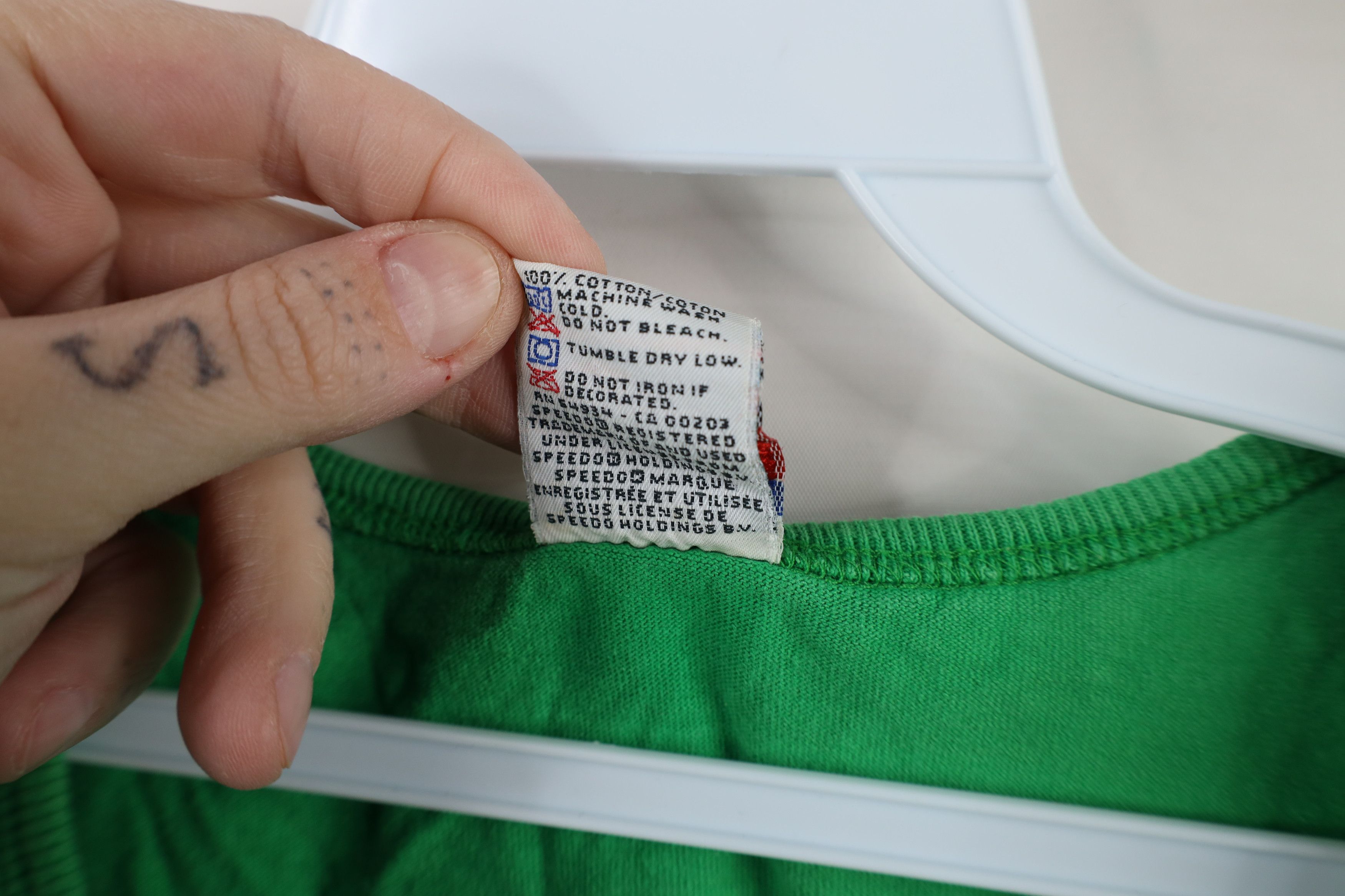 Speedo × Vintage Vintage 90s Speedo Tank Top T-Shirt Kelly Green Cotton USA Size US M / EU 48-50 / 2 - 10 Thumbnail