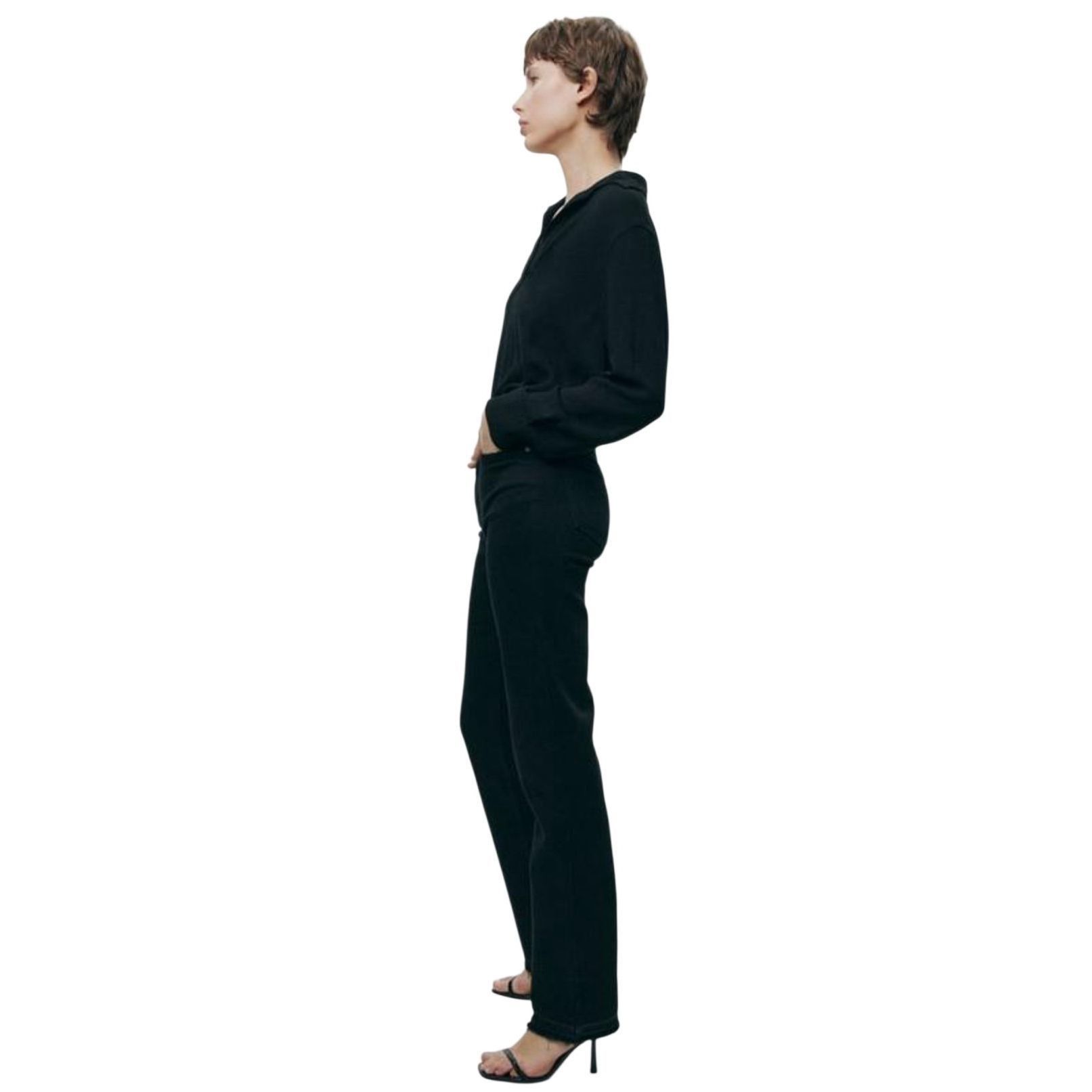Zara NWT Zara The High Rise Slim Jeans in Black – Signature Denim Size 26" / US 2 / IT 38 - 4 Thumbnail