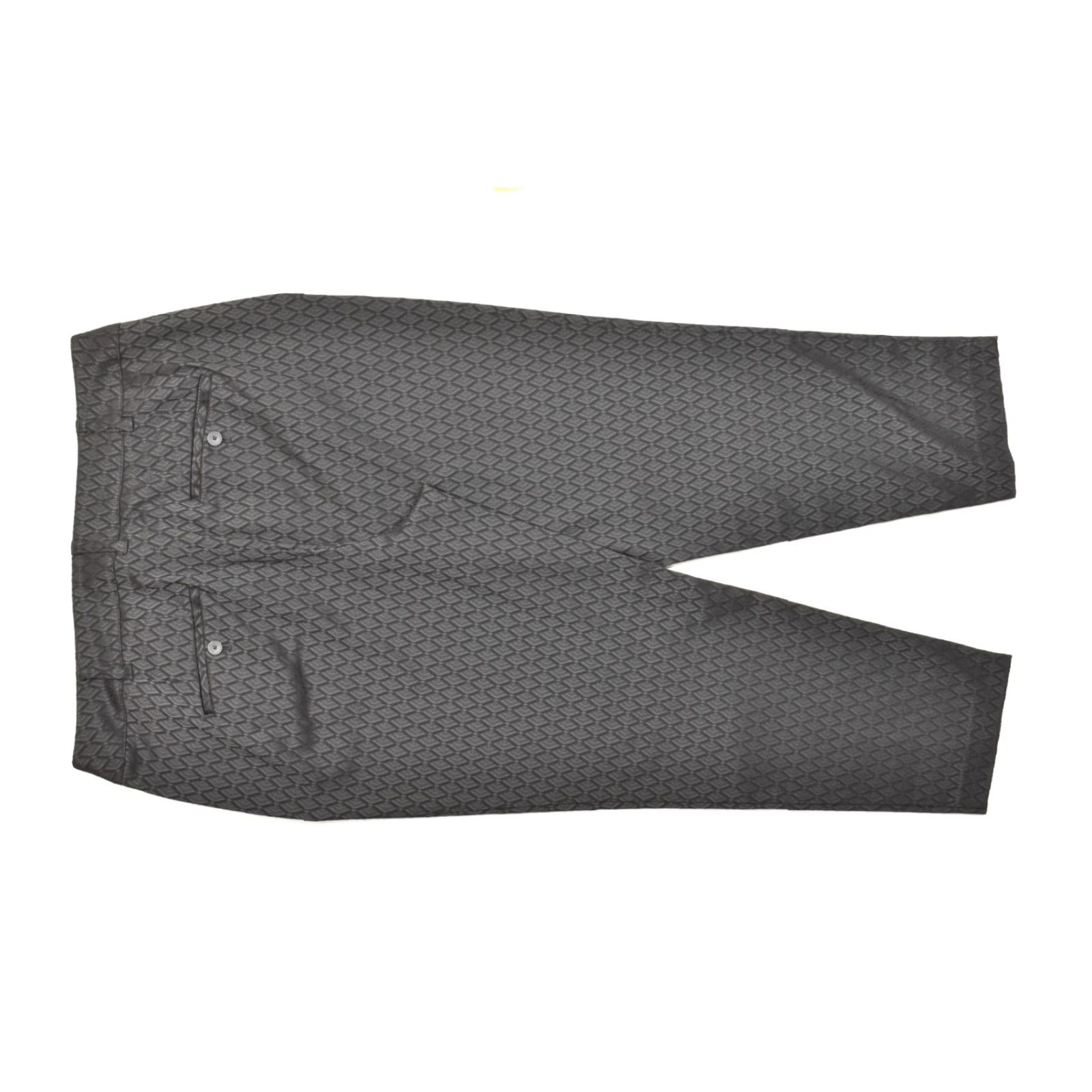 Vintage Lane Bryant Pants 18 Women Black Geometric Diamond Textured Flat Front Dress Pants Regular Plus Size Ladies Mens Womens Size 40" / US 18 - 6 Thumbnail