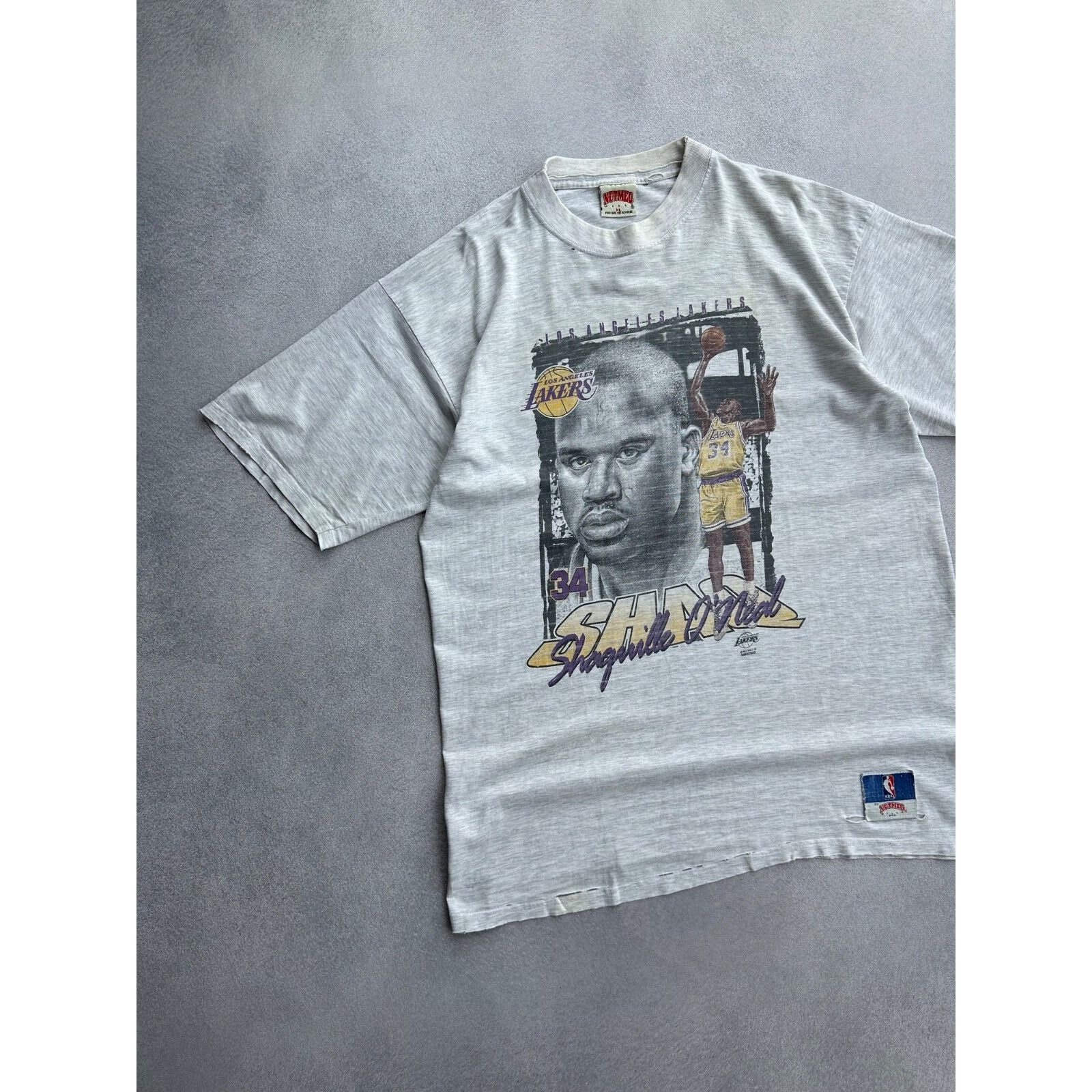 Nutmeg VTG Nutmeg Shaquille O Neal LA Lakers 90s Rare NBA Basketbal Size US XL / EU 56 / 4 - 2 Thumbnail