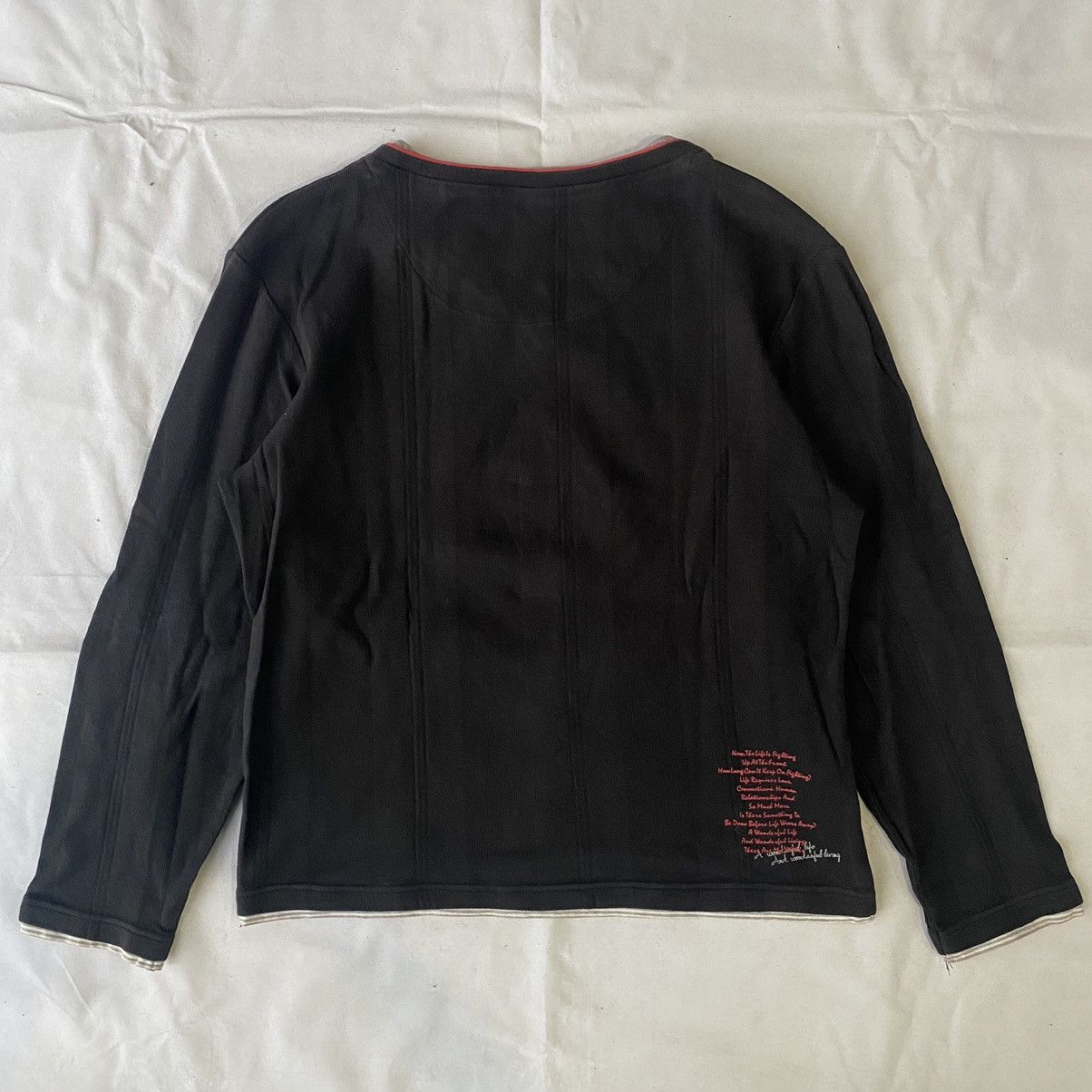 If Six Was Nine × Japanese Brand × Le Grande Bleu (L.G.B.) Japanese Style Poem Gothic Triple Layer Long Sleeve Tees Size US M / EU 48-50 / 2 - 11 Thumbnail