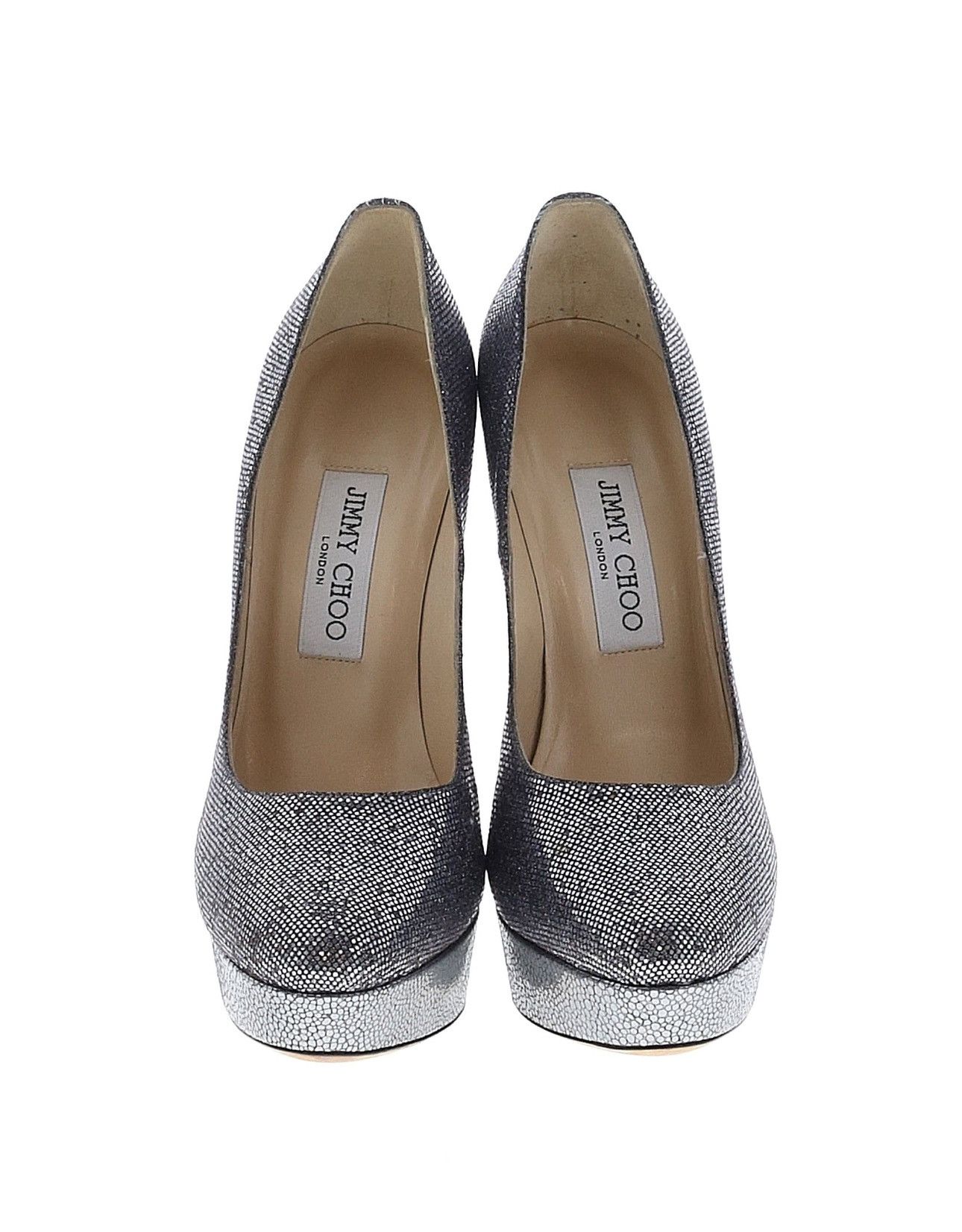 Jimmy Choo Jimmy Choo Metallic Silver Pumps - Sz EU 38.5 Size US 8.5 / IT 38.5 - 3 Thumbnail