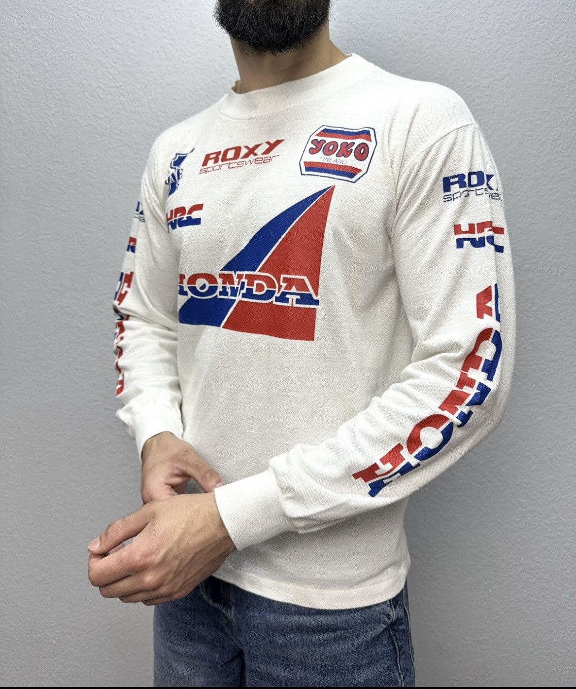 Rare 80’s Long Sleeve Honda Roxy Motocross Jersey F1 Vintage
