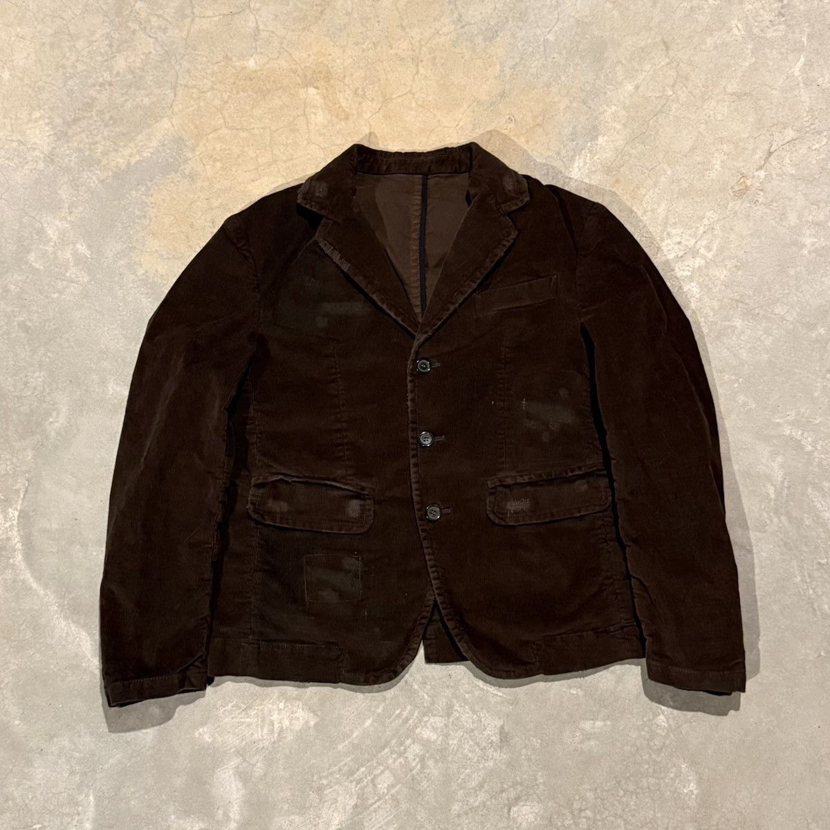 Dsquared2 Dsquared2 Distressed Repaired Micro Corduroy Blazer Jacket Size US M / EU 48-50 / 2 - 1 Thumbnail