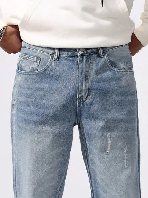 Jean Casual Vintage washed RETRO jeans denim Size US 36 / EU 52 - 3 Thumbnail