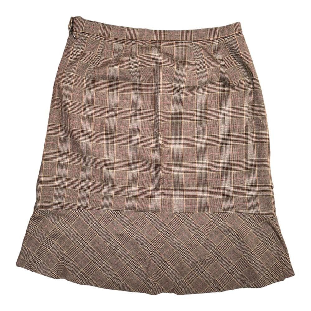 Designer Dialogue l NWT Plaid Pencil Skirt W Ruffle Size 14 Size 36" / US 14 / IT 50 - 2 Thumbnail