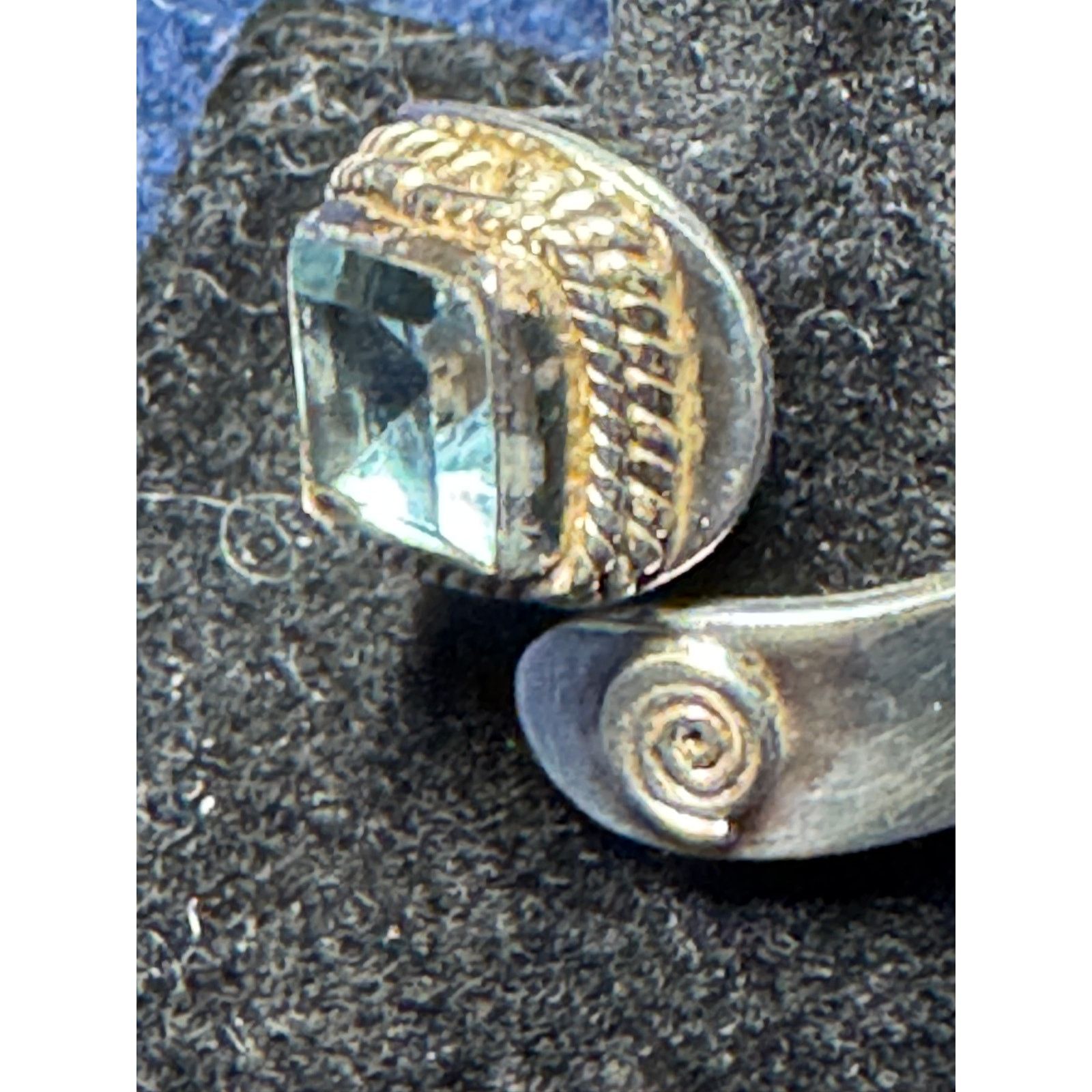 Other 925 Sterling Native American Bypass Ring Topaz Stone Size 7 Size ONE SIZE - 3 Thumbnail