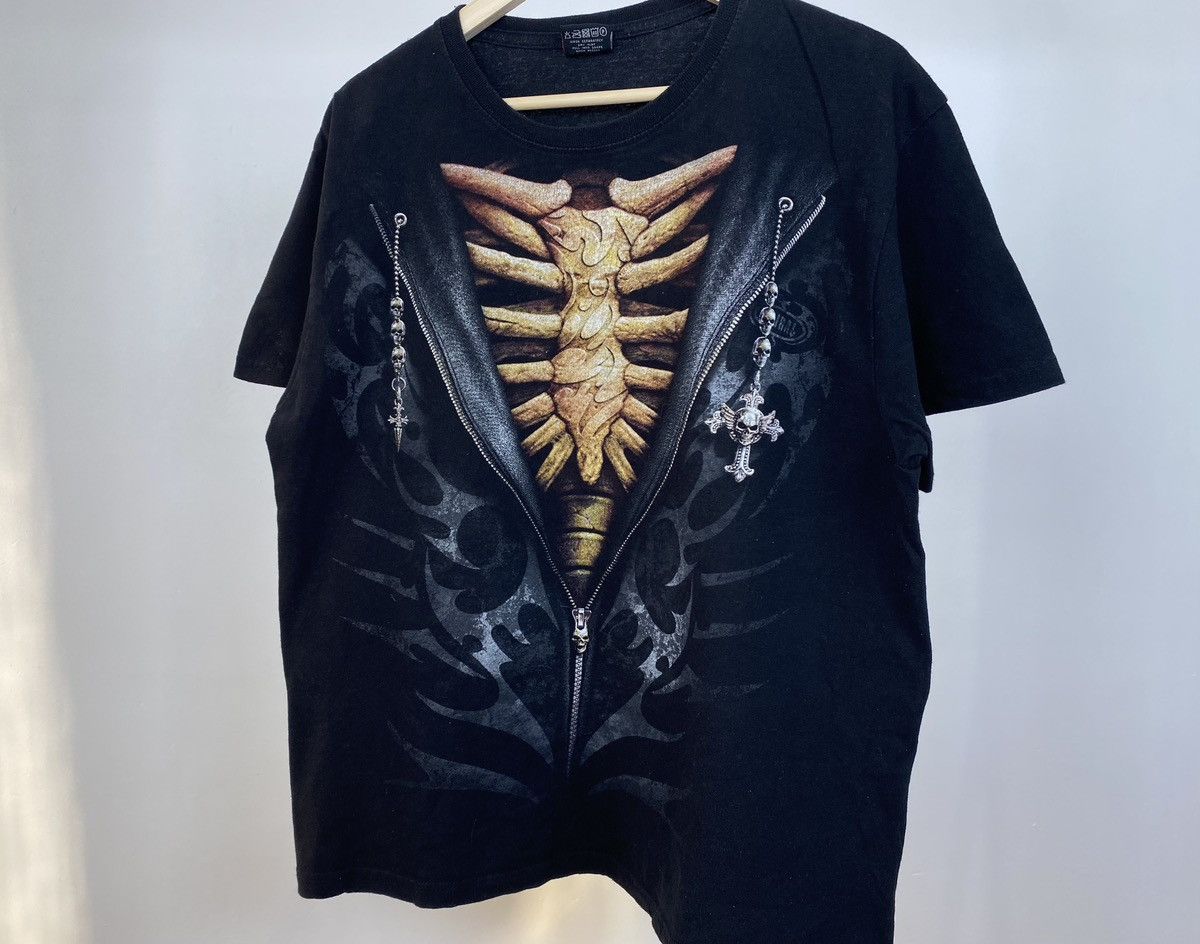 Bones Spiral Skull Explosion Scary Horror Black T-Shirt Size US XL / EU 56 / 4 - 3 Thumbnail