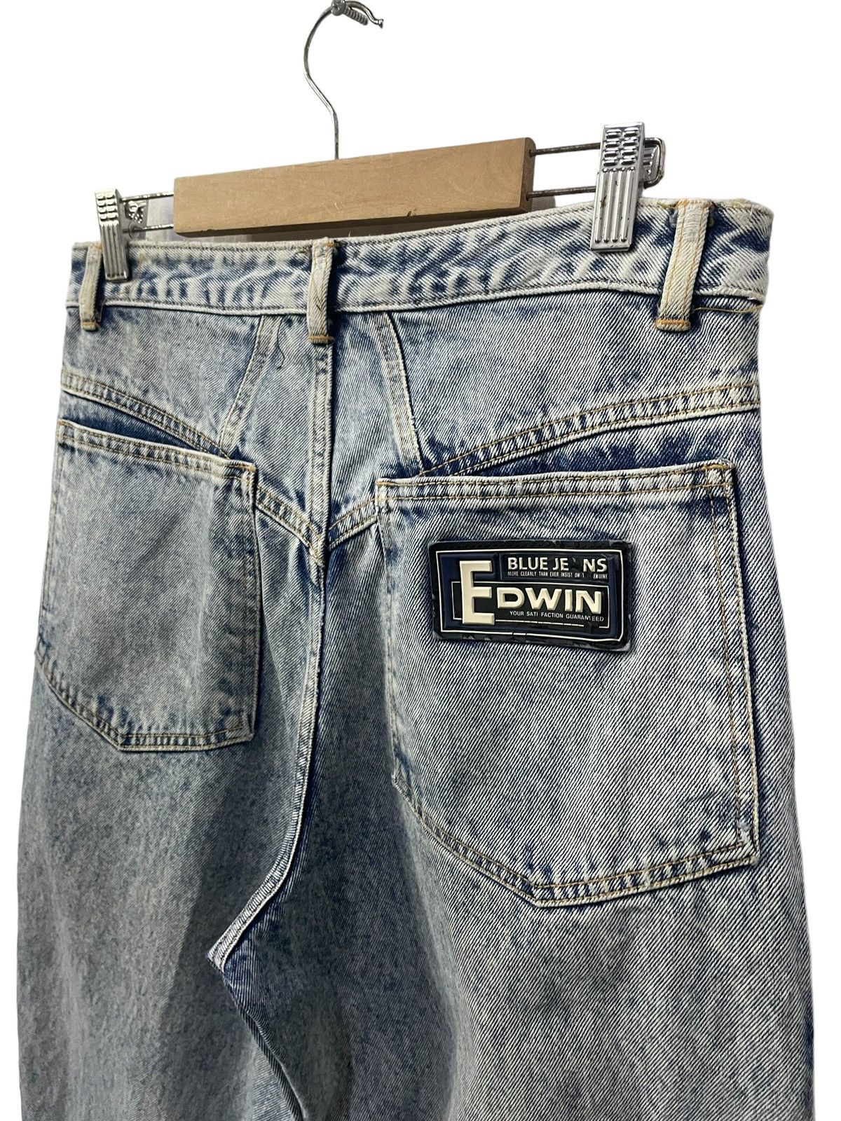 Edwin × Japanese Brand × Vintage Vintage 90s Edwin Big Tab Baggy Stone Wash Jeans Size US 30 / EU 46 - 9 Thumbnail