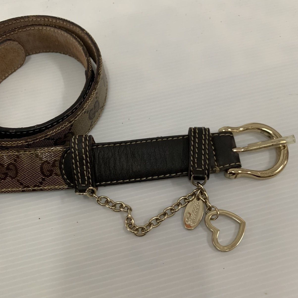Gucci Authentic Gucci Monogram Leather Canvas Belts Size ONE SIZE - 5 Thumbnail