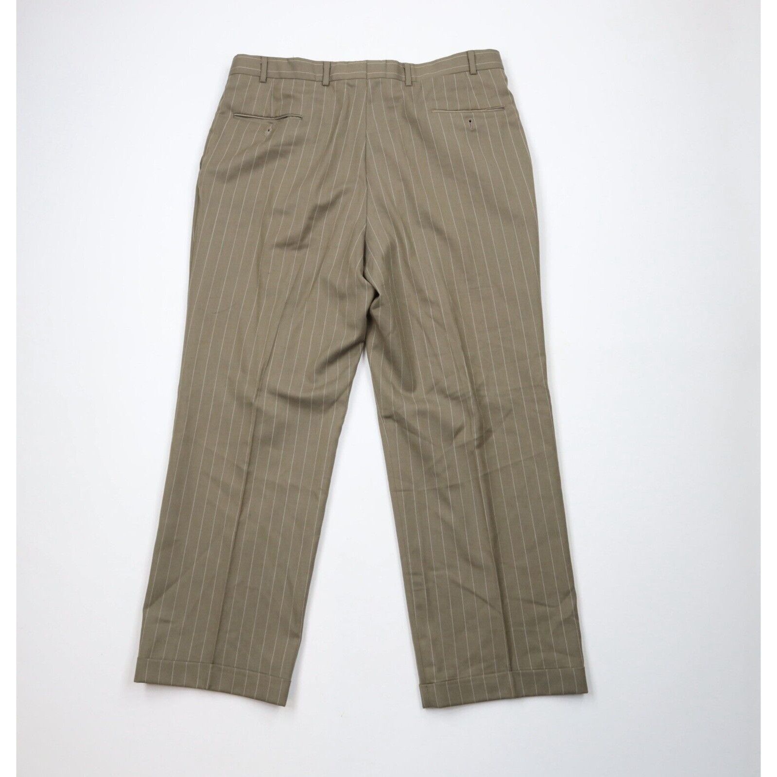 Vintage Vintage 70s Streetwear 2 Piece Pinstriped Suit Wedding Size 44R - 23 Thumbnail
