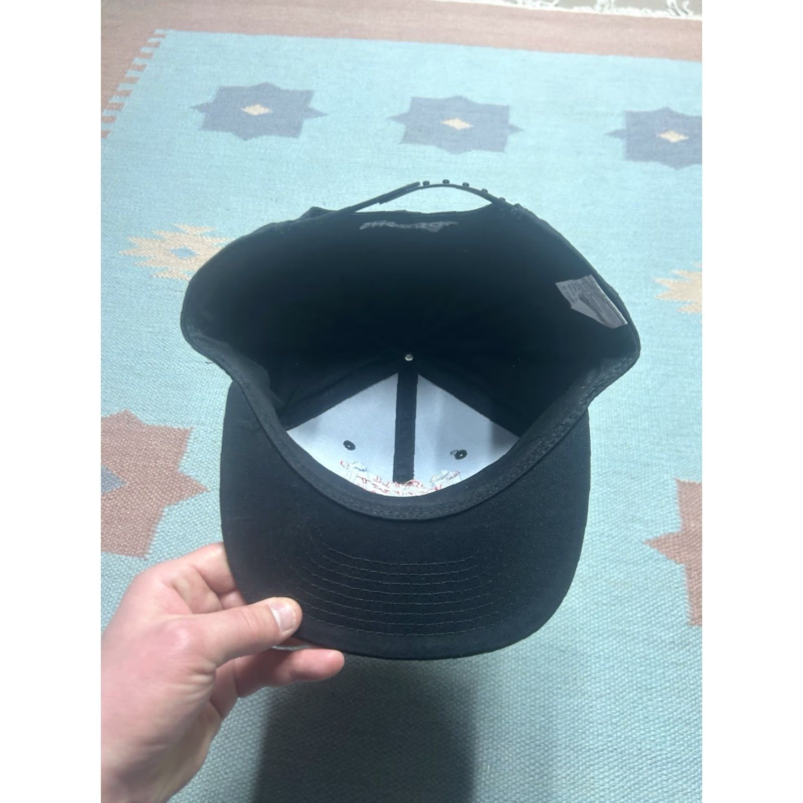 Vintage VINTAGE Unbranded SnapBack Hat Cap Black Adjustable Men Size ONE SIZE - 6 Thumbnail
