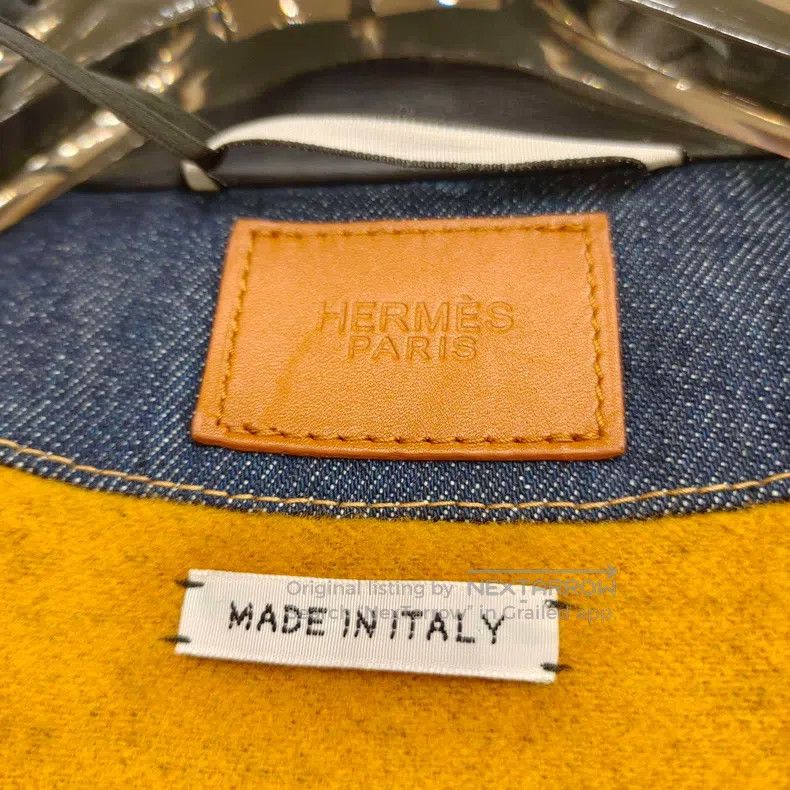 Other Hermes Denim and Leather Patched Thick Lined Cashmere Jack Size XS / US 0-2 / IT 36-38 - 6 Thumbnail
